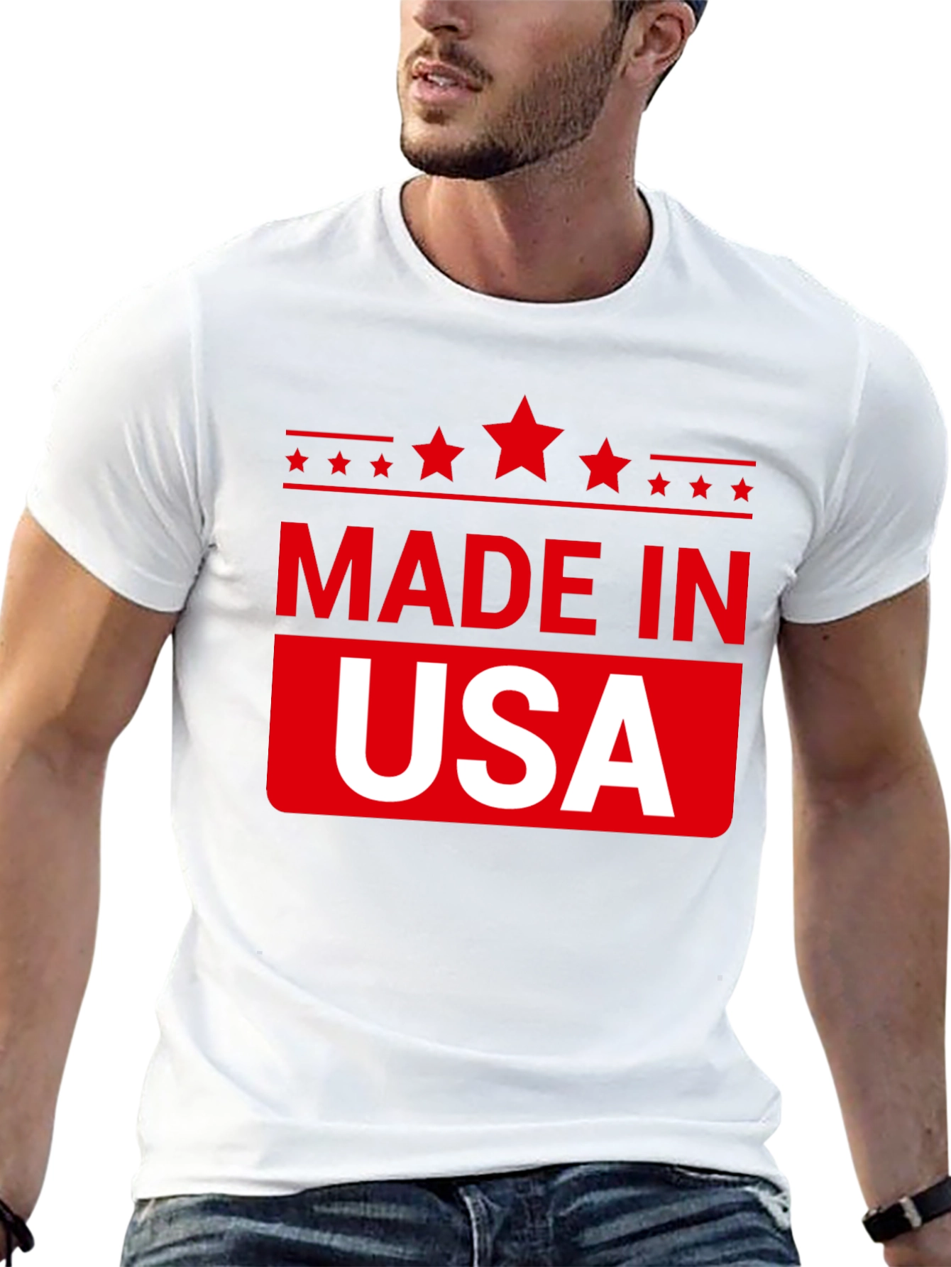 Made in USA Patriotic Graphic Tee