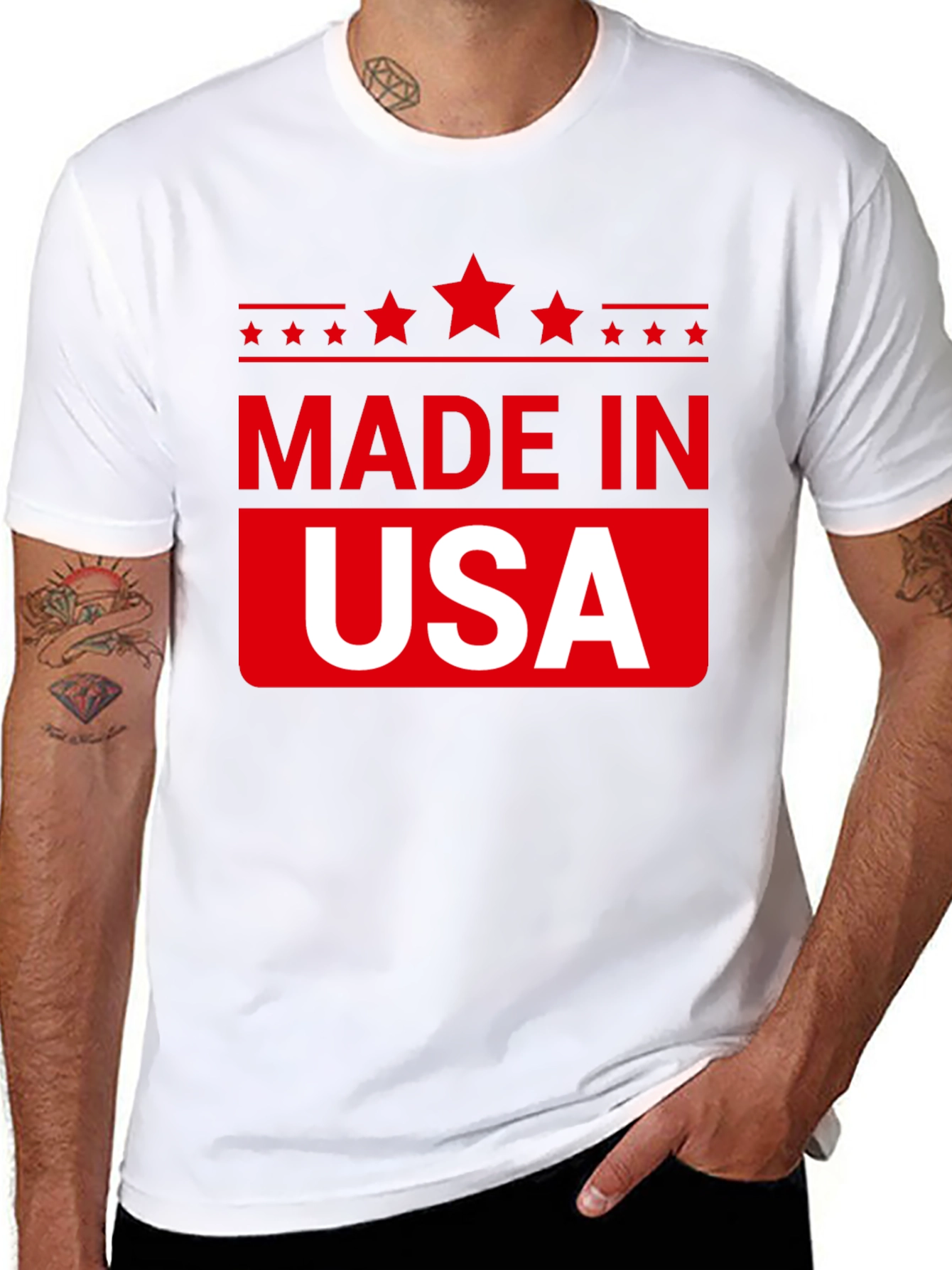 Made in USA Patriotic Graphic Tee
