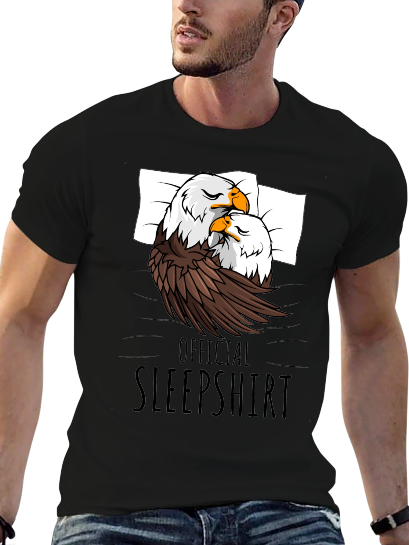 Official Sleepshirt: Eagles in Bed Graphic Tee