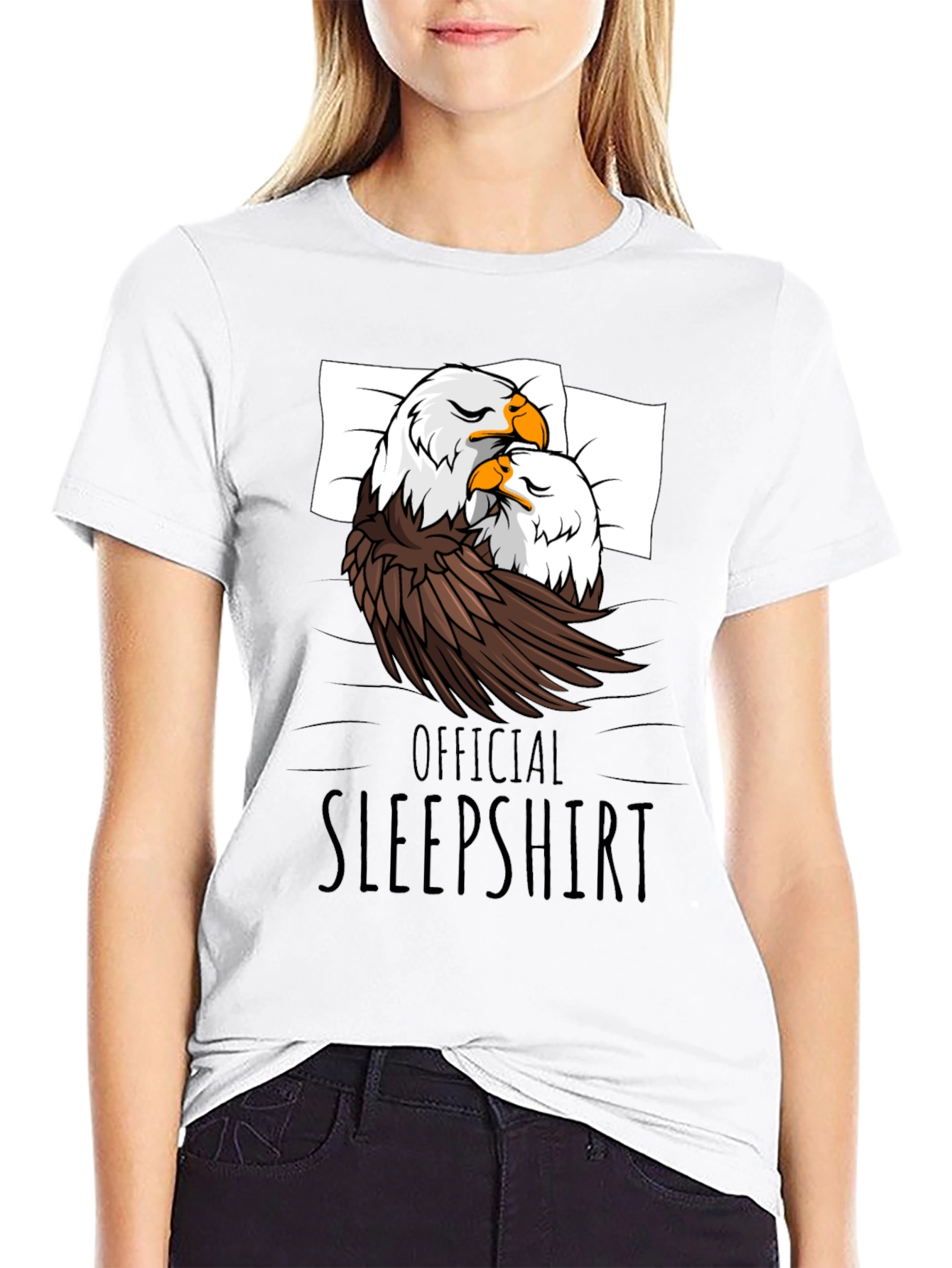 Official Sleepshirt: Eagles in Bed Graphic Tee