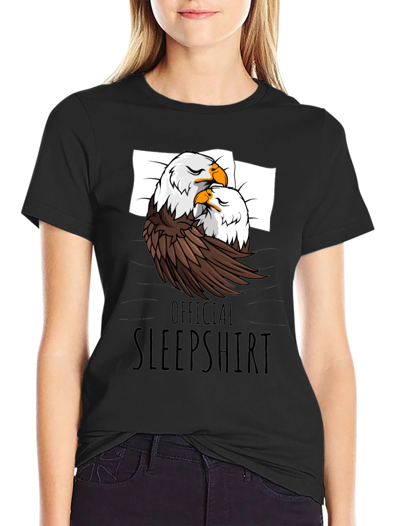 Official Sleepshirt: Eagles in Bed Graphic Tee