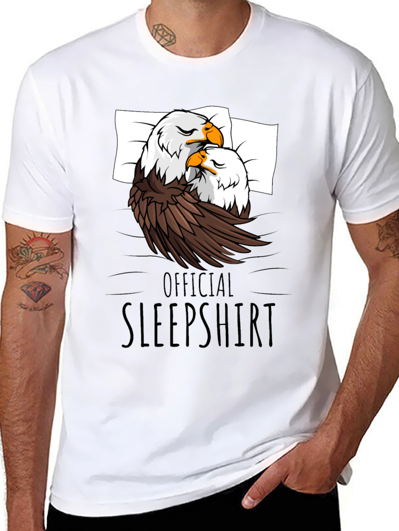 Official Sleepshirt: Eagles in Bed Graphic Tee