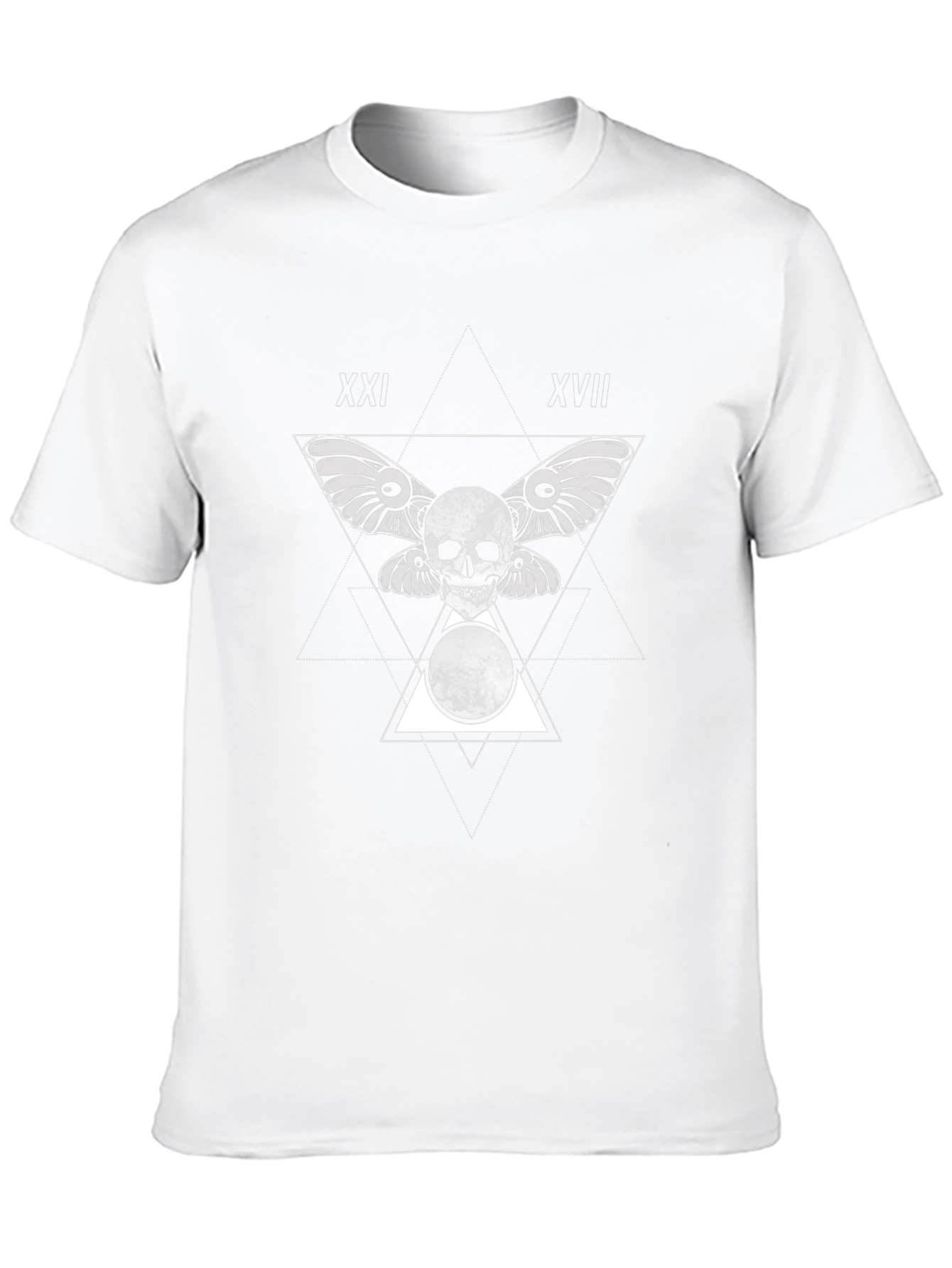 Skull & Moon Graphic Print Black T-Shirt