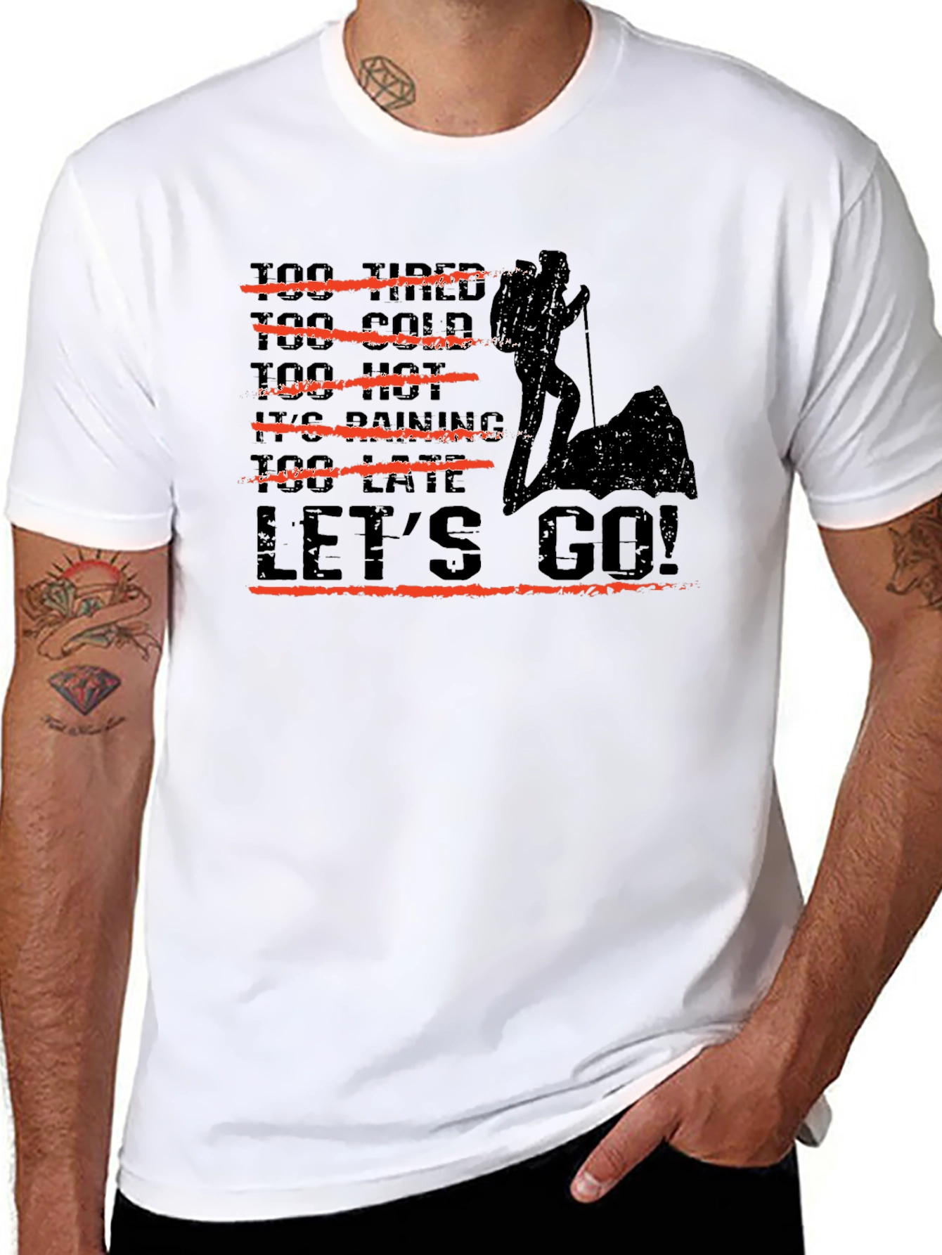 Hiker Graphic Tee - Lets Go Adventure T-Shirt