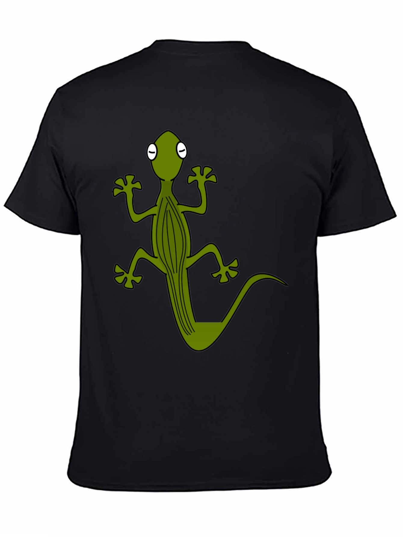 Cool Gecko Graphic Tee - Black Cotton T-Shirt