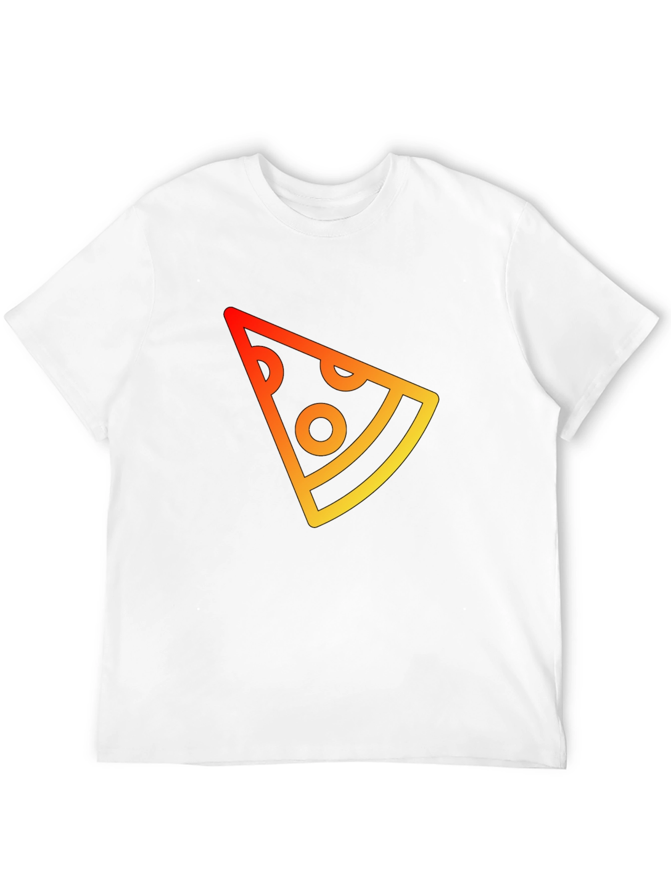 Pizza Slice Graphic Tee - Casual Black T-Shirt