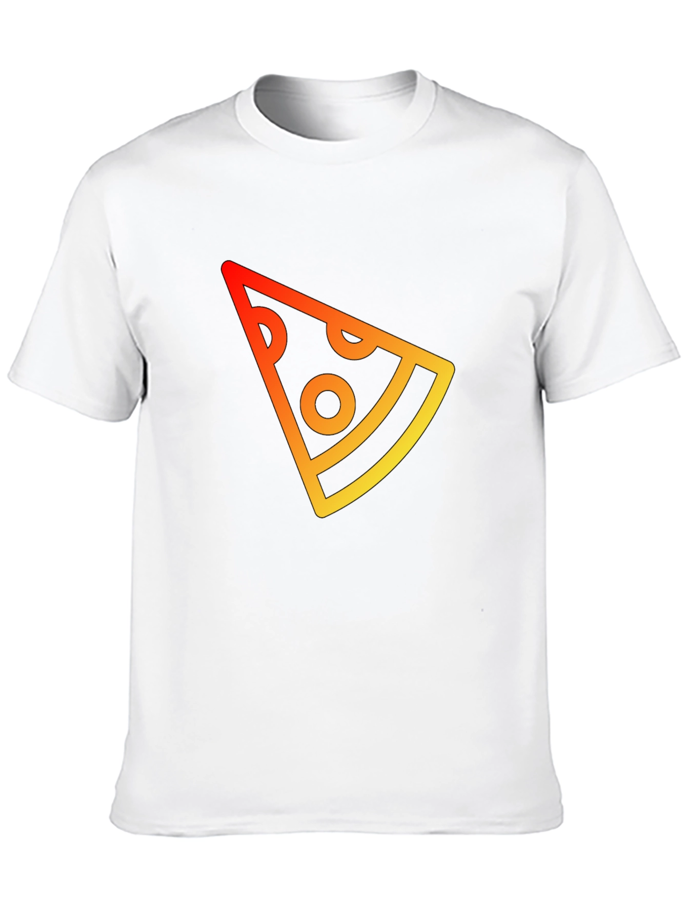 Pizza Slice Graphic Tee - Casual Black T-Shirt