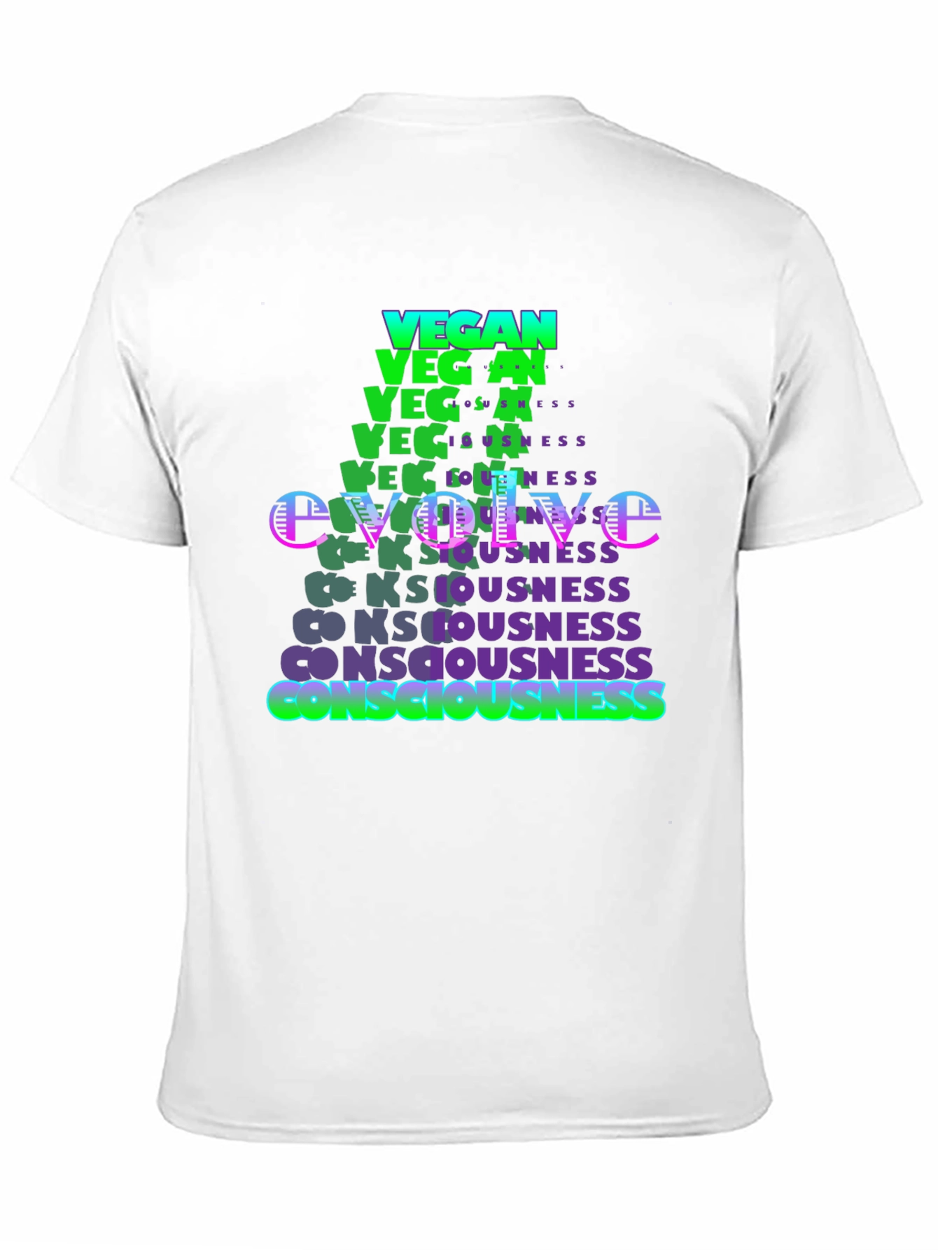 Vegan Evolve Consciousness Graphic T-Shirt