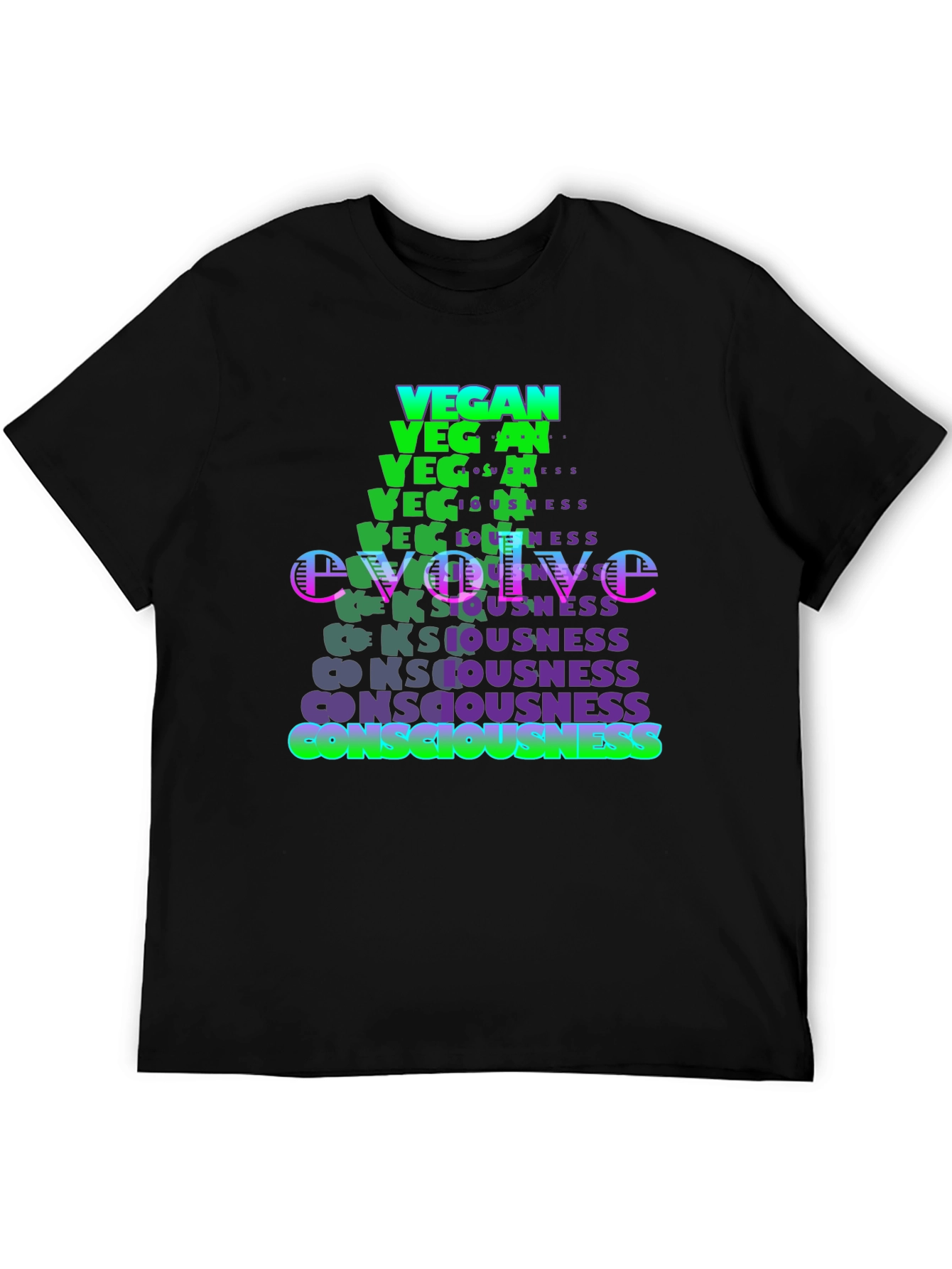Vegan Evolve Consciousness Graphic T-Shirt