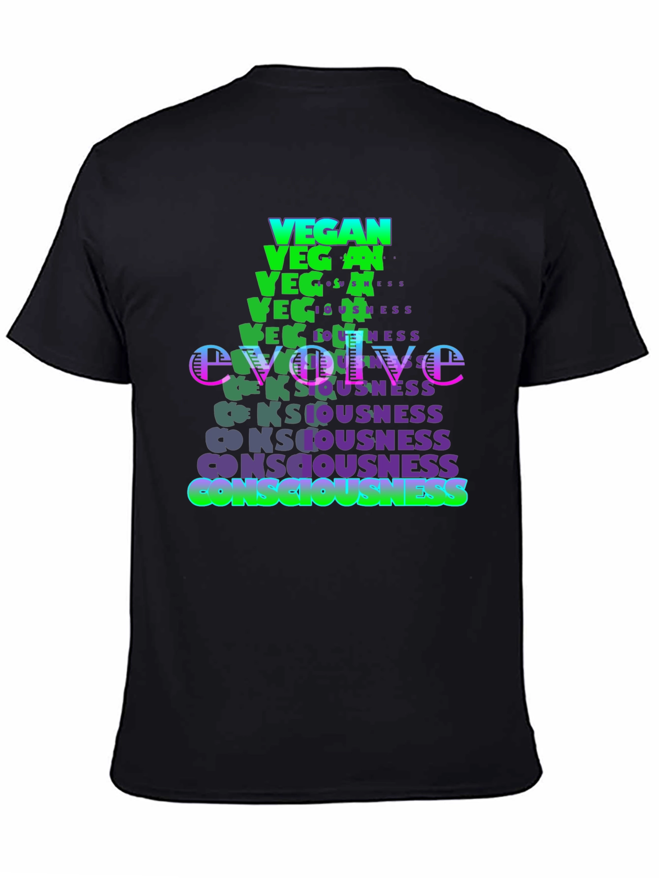 Vegan Evolve Consciousness Graphic T-Shirt