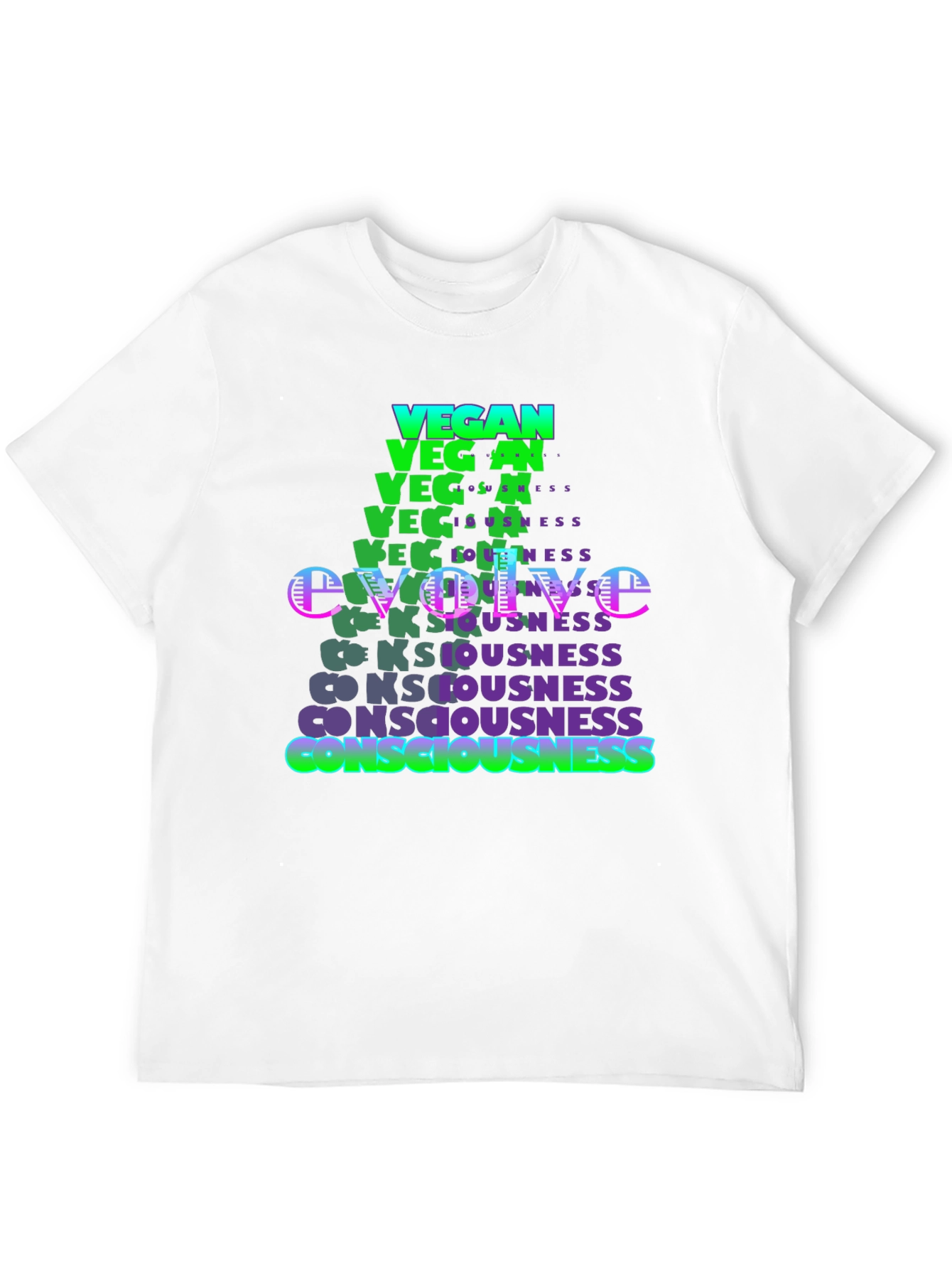 Vegan Evolve Consciousness Graphic T-Shirt
