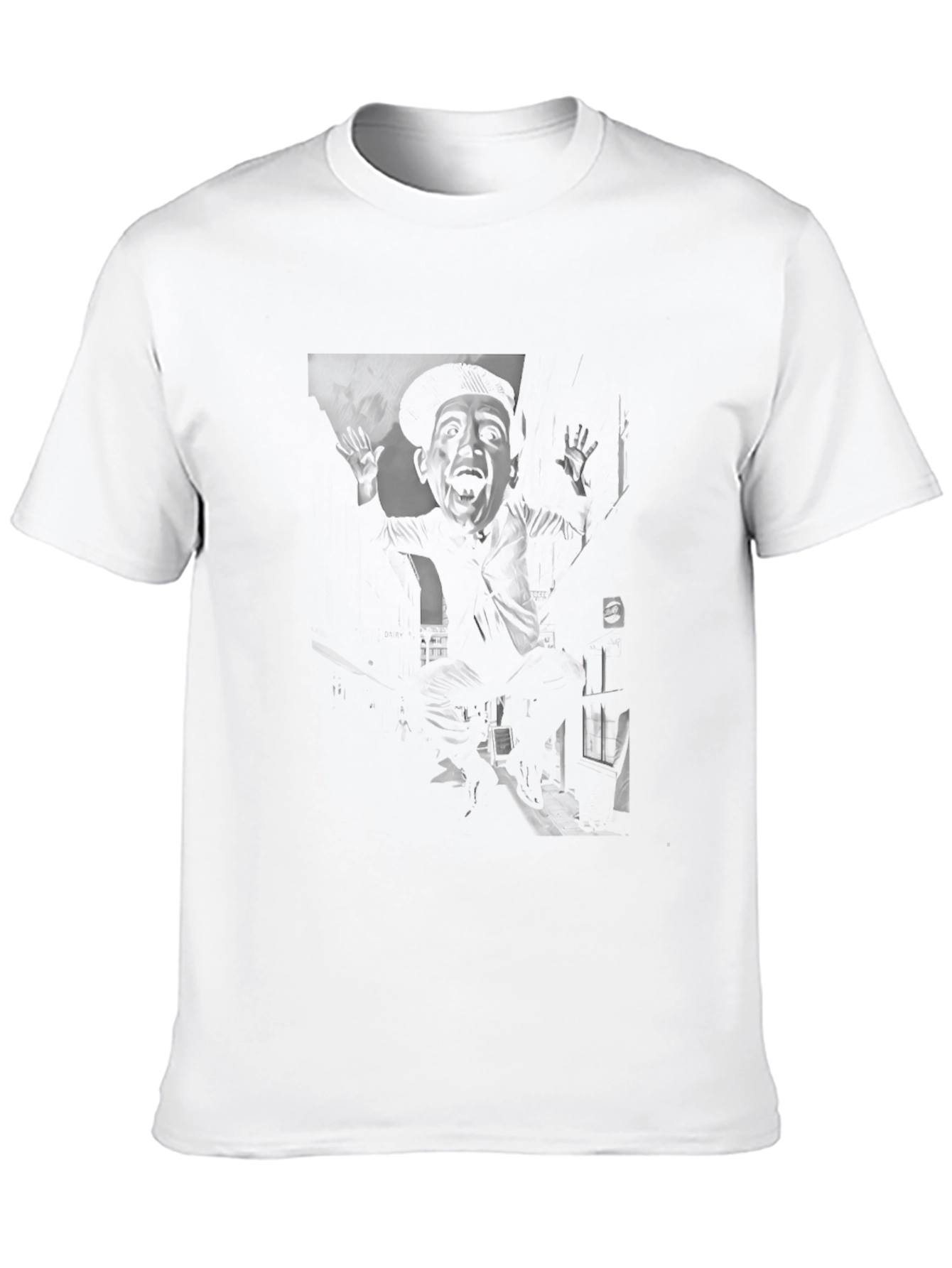 Dark Graphic Print Crew Neck T-Shirt