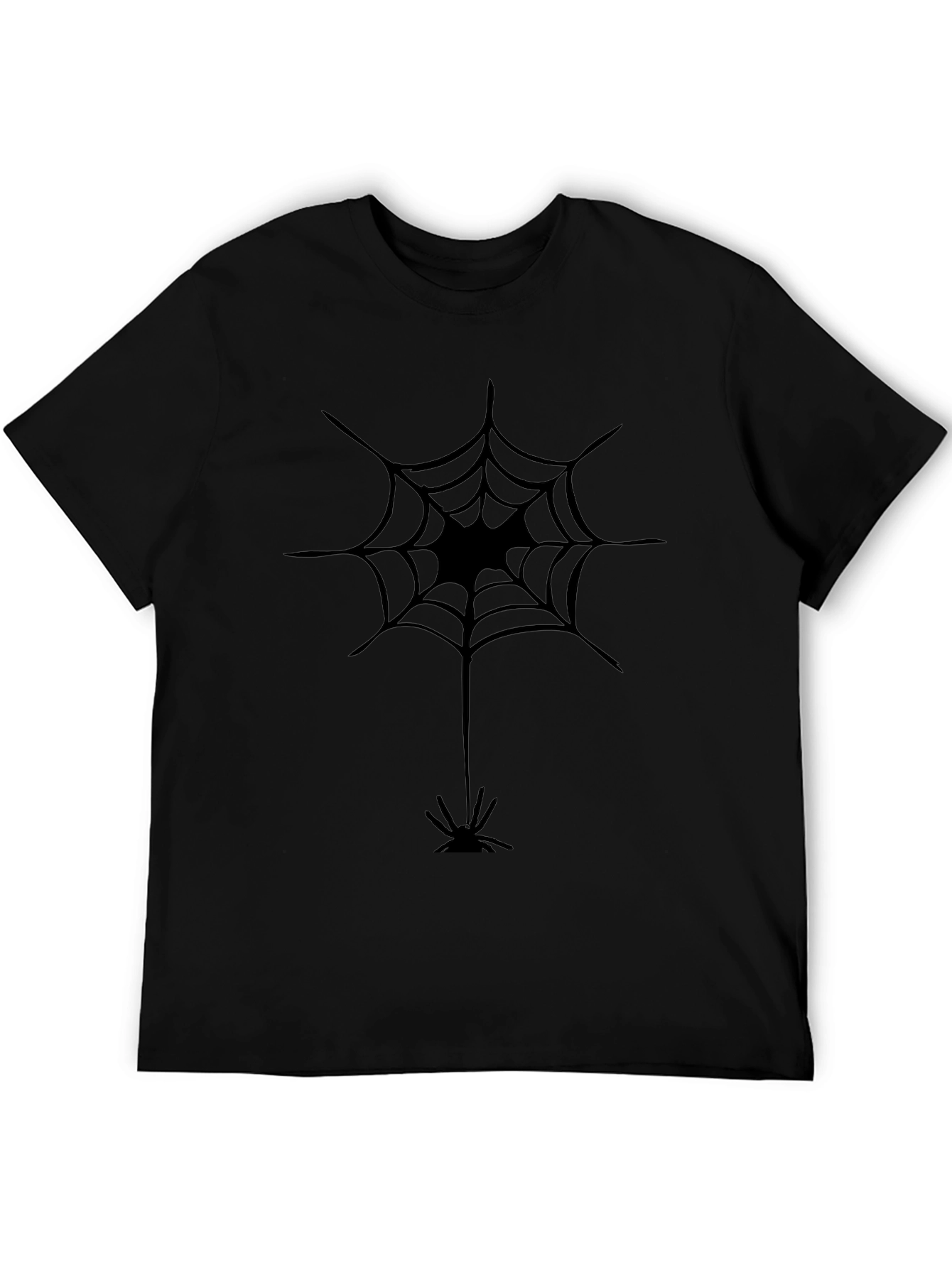 Spider Web Graphic Black T-Shirt