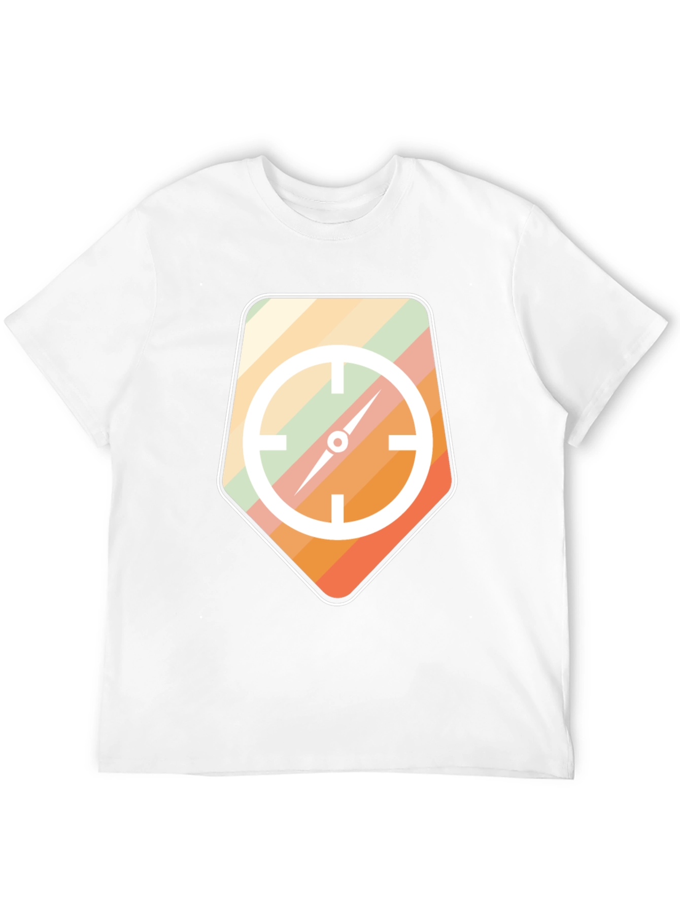 Retro Compass Graphic Tee - Mens Black T-Shirt