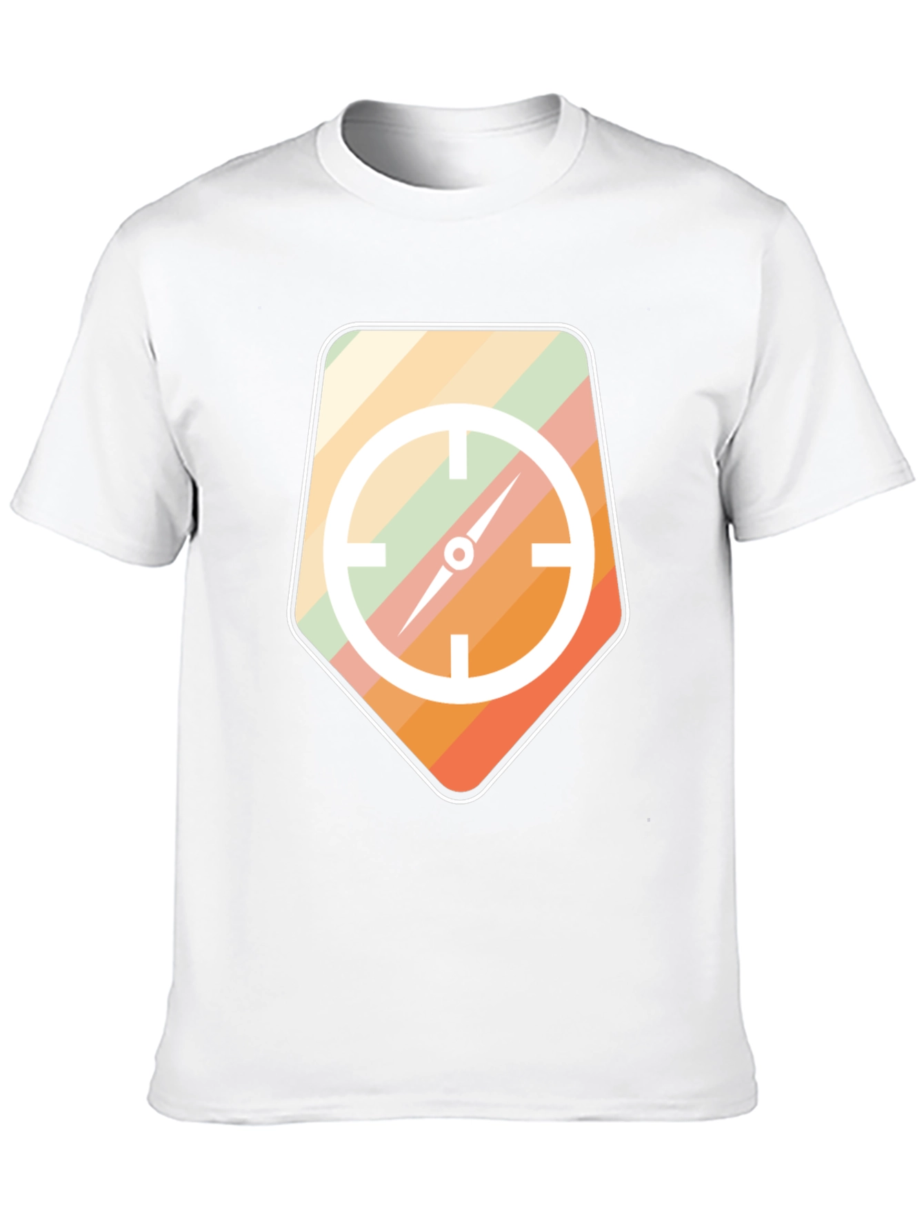 Retro Compass Graphic Tee - Mens Black T-Shirt