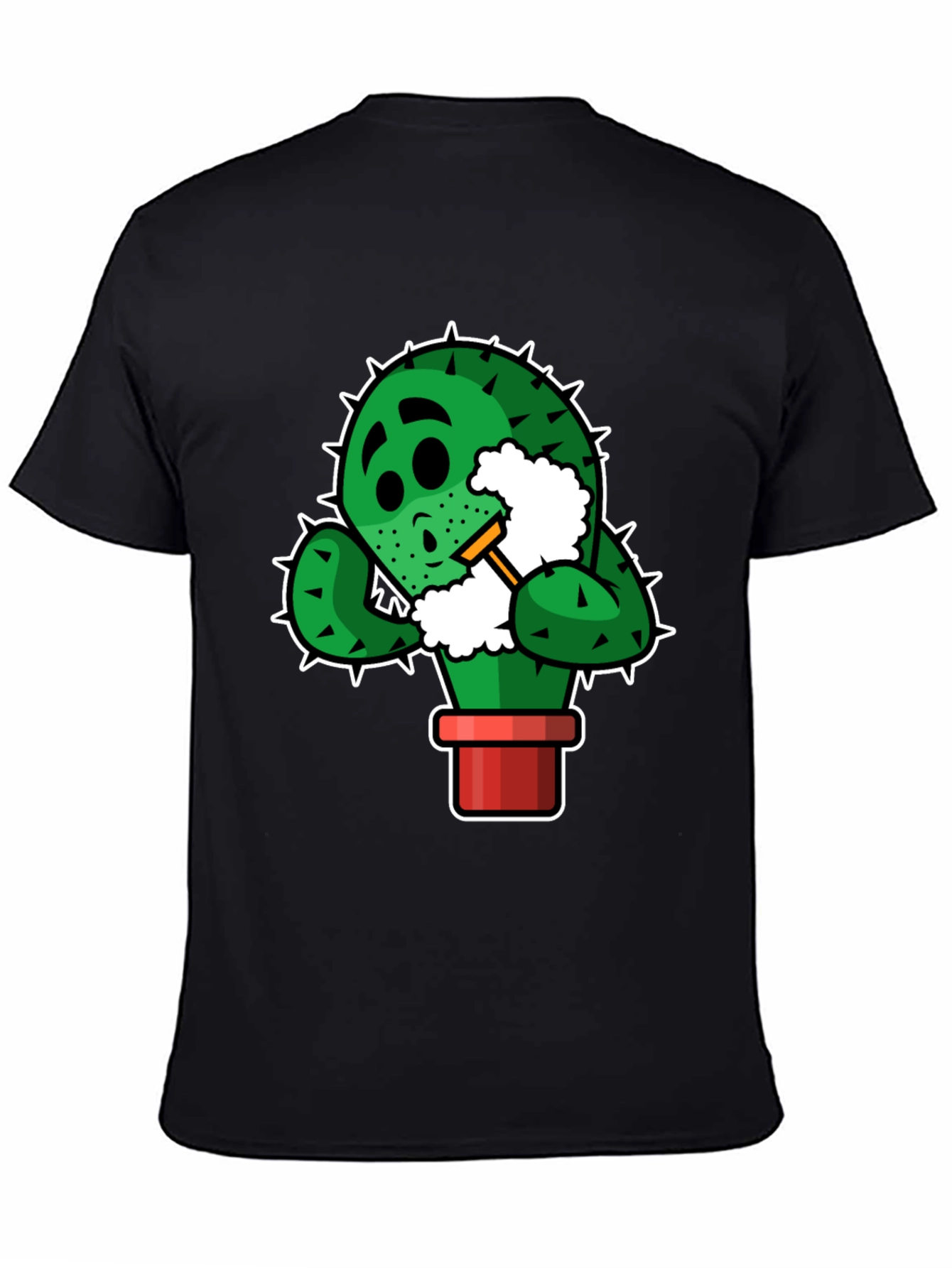Cactus Shaving Graphic Tee - Funny Novelty Shirt