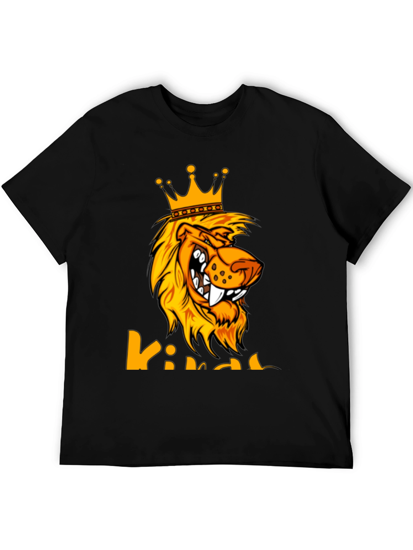 King Lion Graphic Tee - Bold Black T-Shirt
