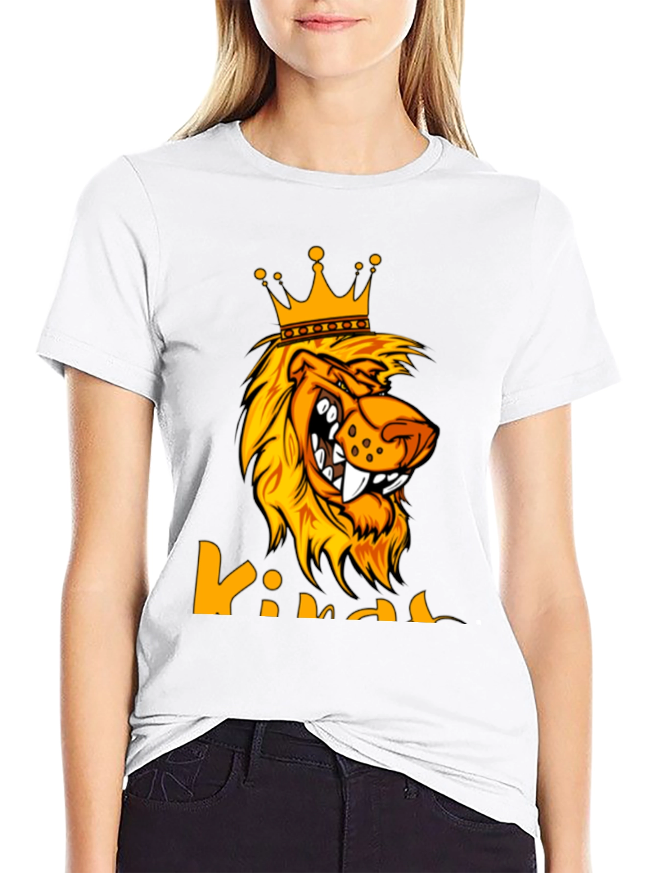 King Lion Graphic Tee - Bold Black T-Shirt