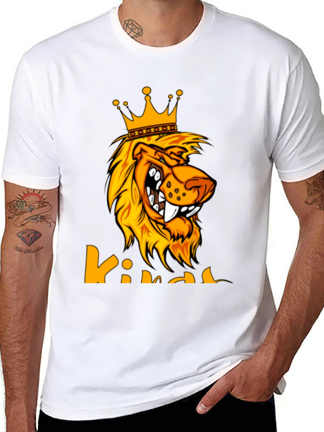 King Lion Graphic Tee - Bold Black T-Shirt