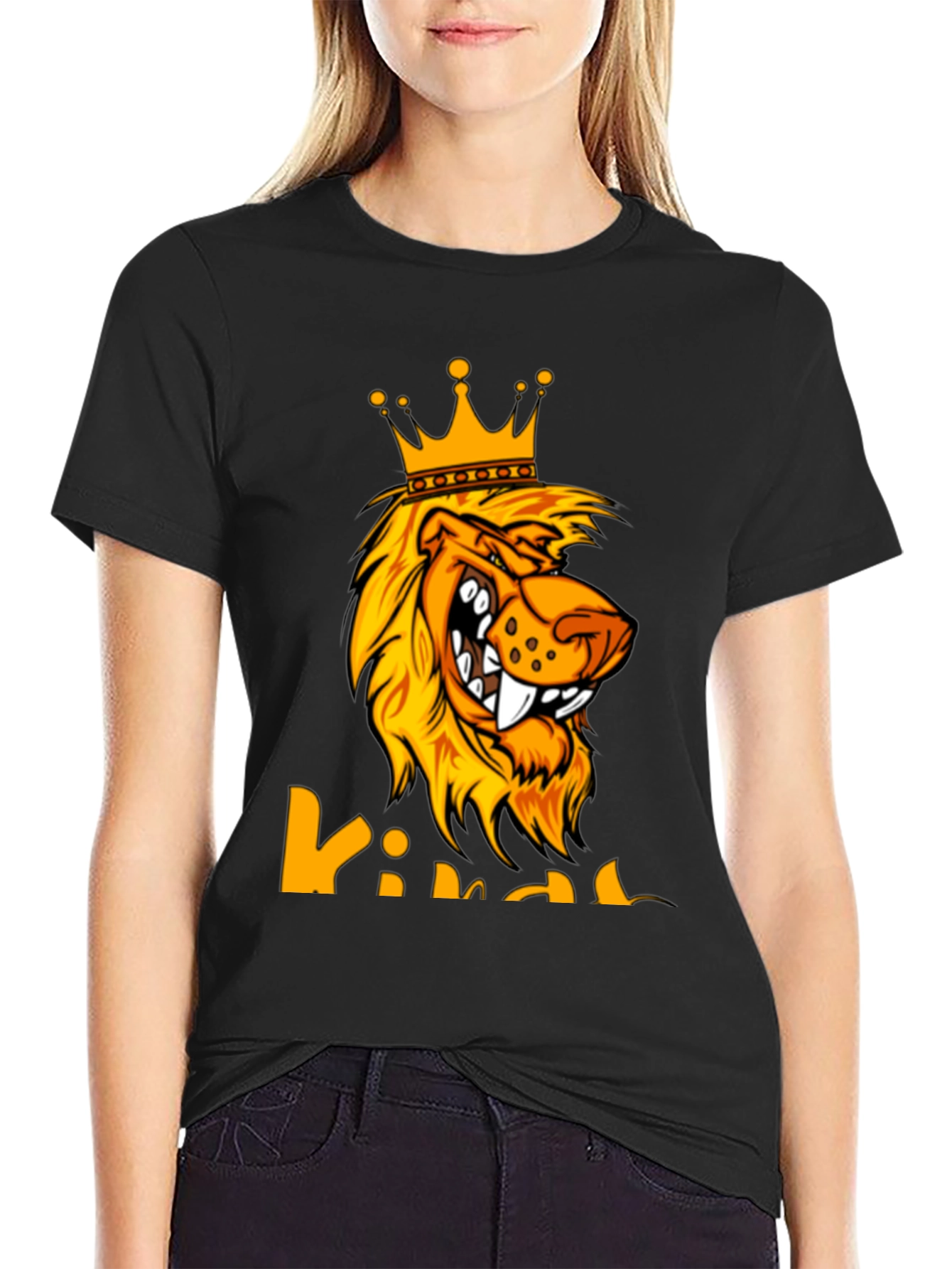 King Lion Graphic Tee - Bold Black T-Shirt