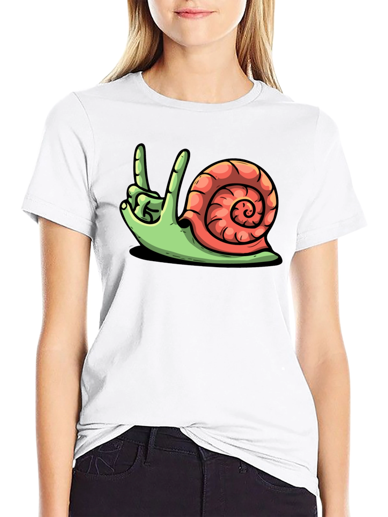 Rock On Snail Graphic T-Shirt