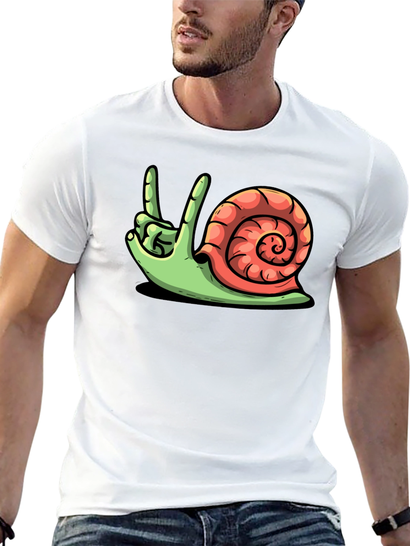 Rock On Snail Graphic T-Shirt