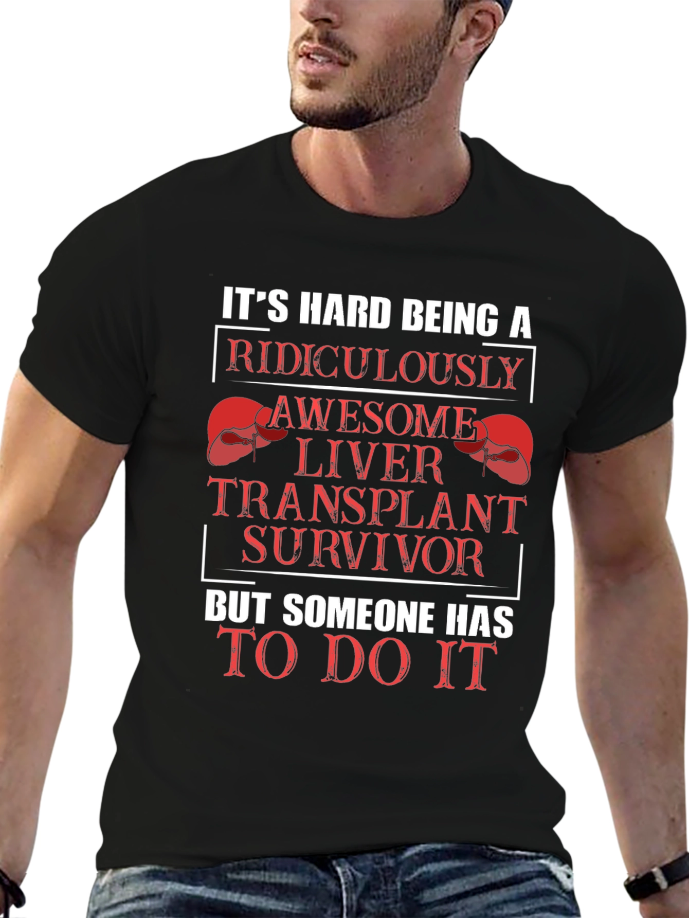 Funny Liver Transplant Survivor Graphic T-Shirt