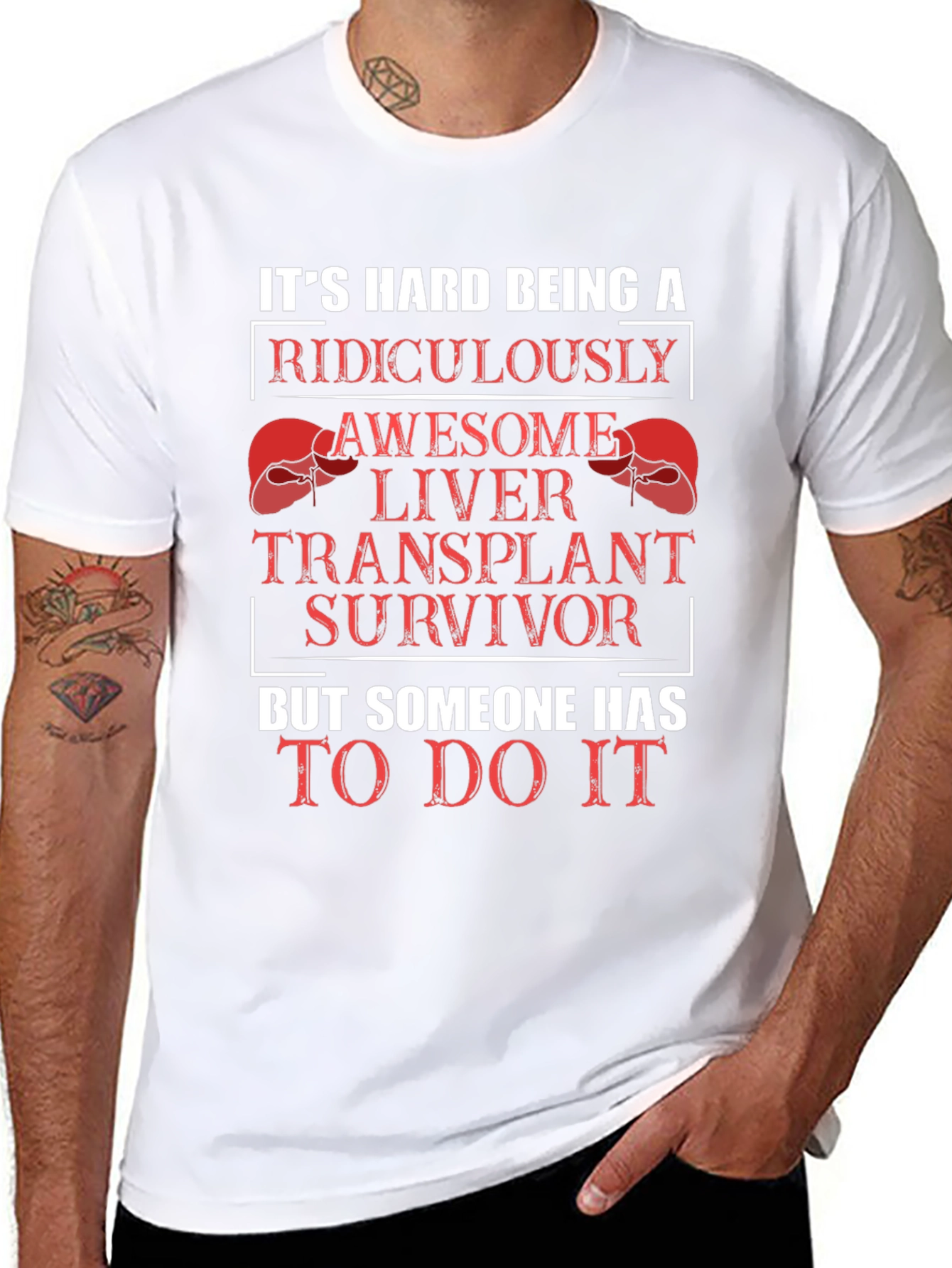 Funny Liver Transplant Survivor Graphic T-Shirt
