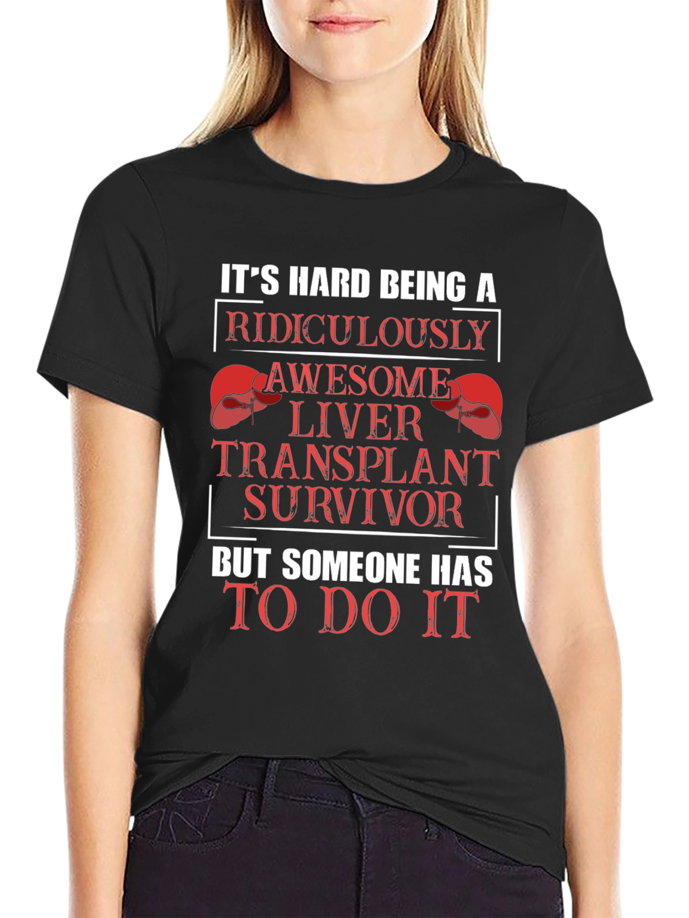 Funny Liver Transplant Survivor Graphic T-Shirt