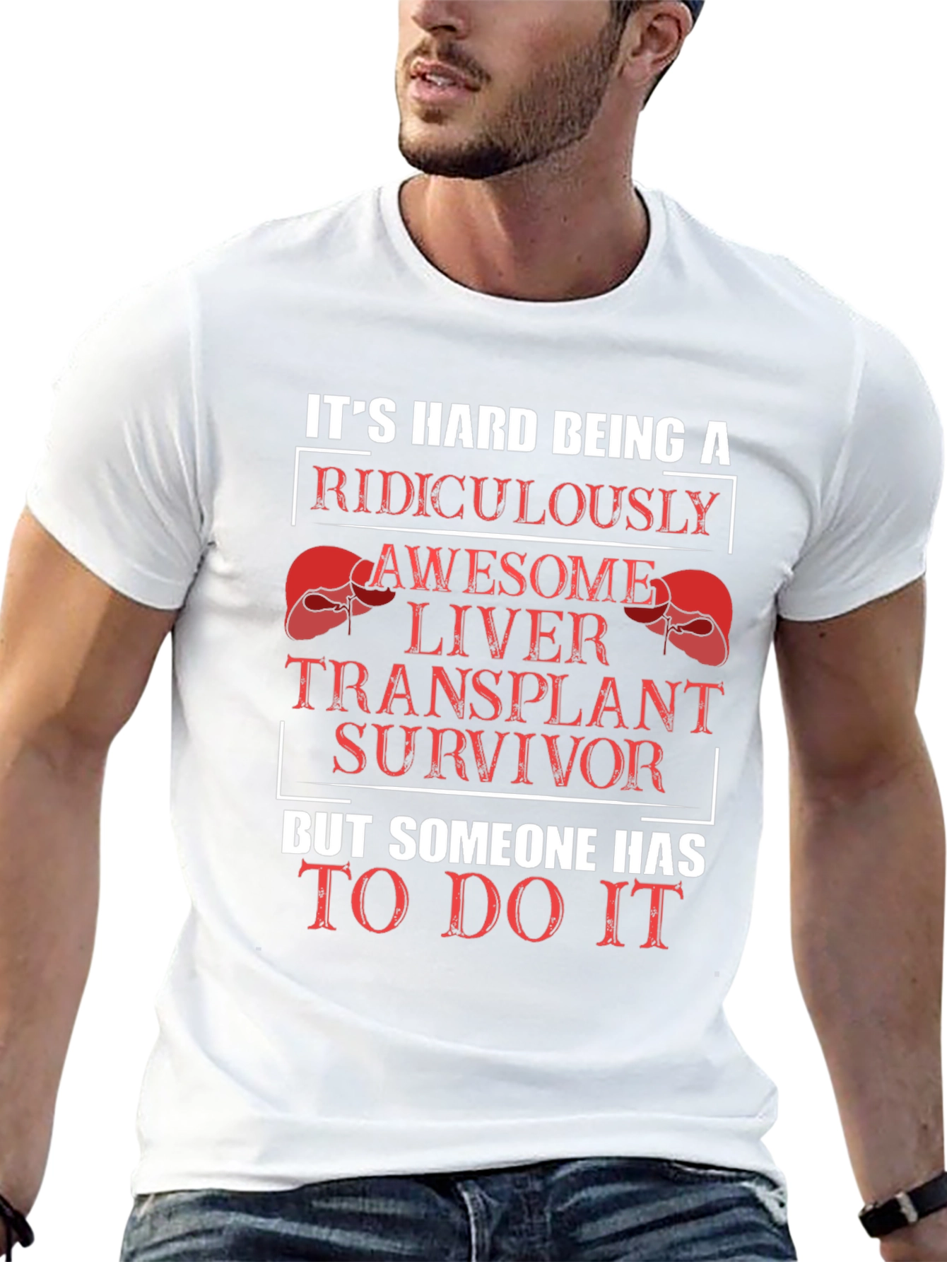 Funny Liver Transplant Survivor Graphic T-Shirt