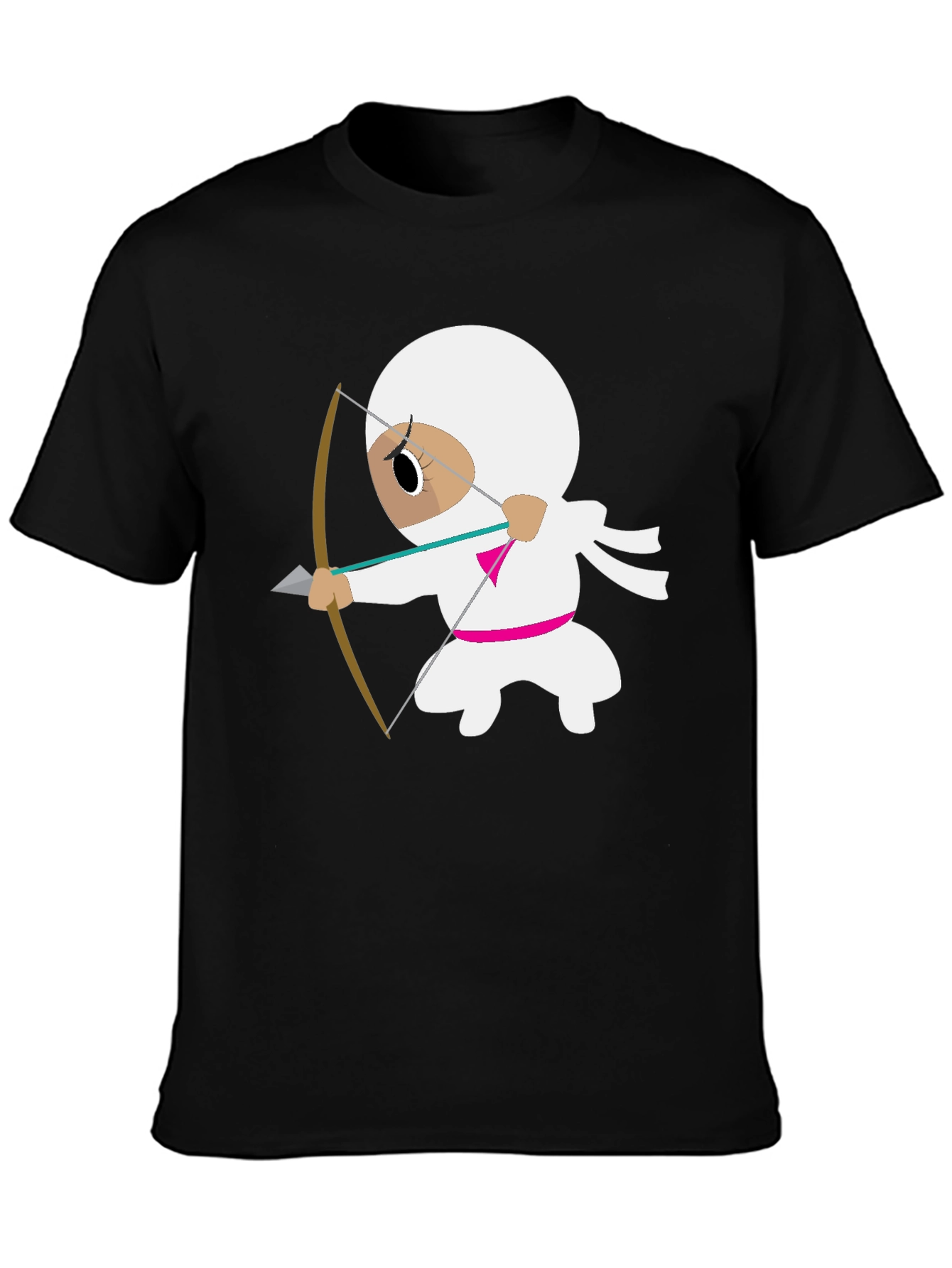 Ninja Archer Graphic Tee - Black Cotton T-Shirt