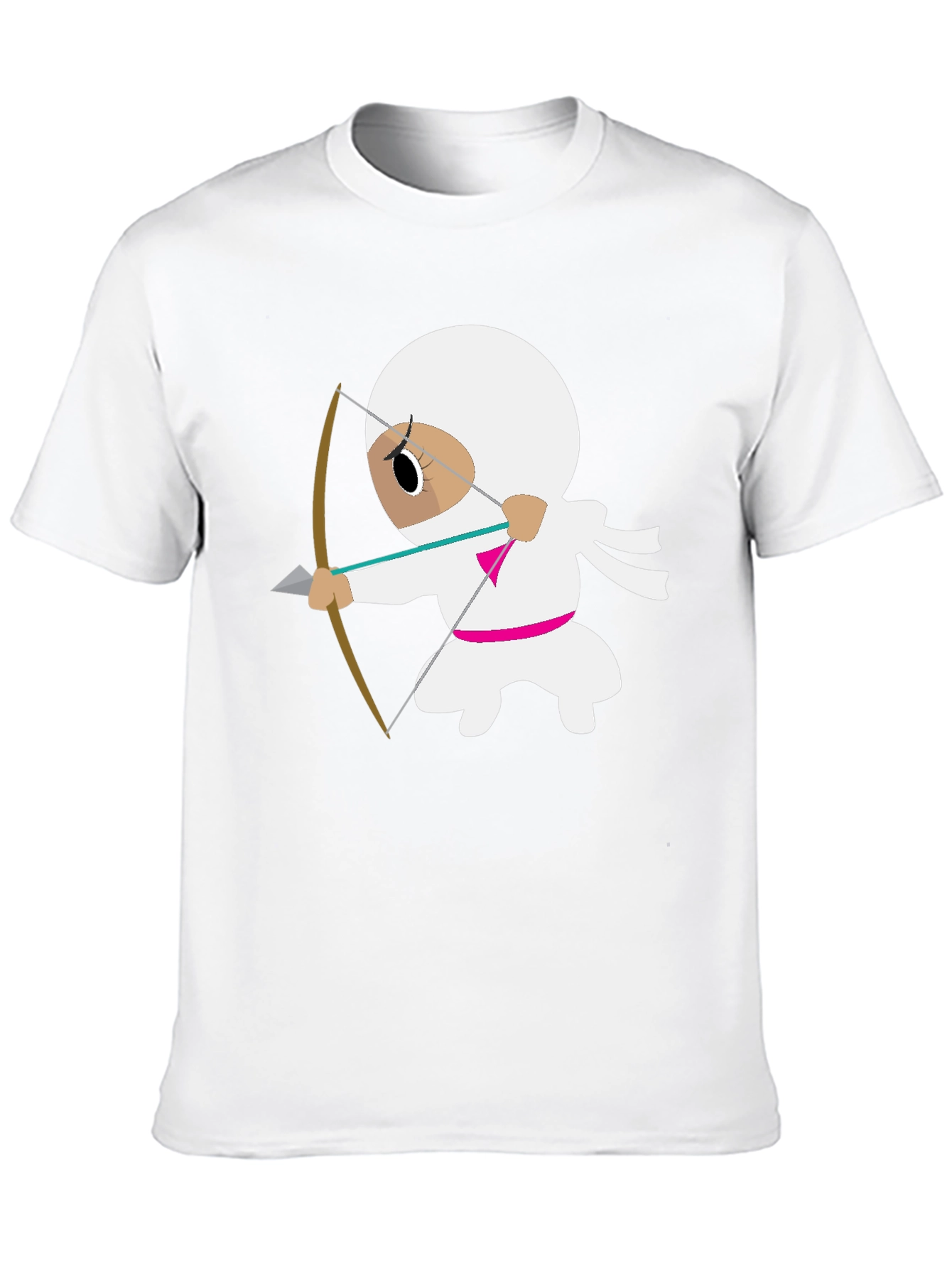Ninja Archer Graphic Tee - Black Cotton T-Shirt