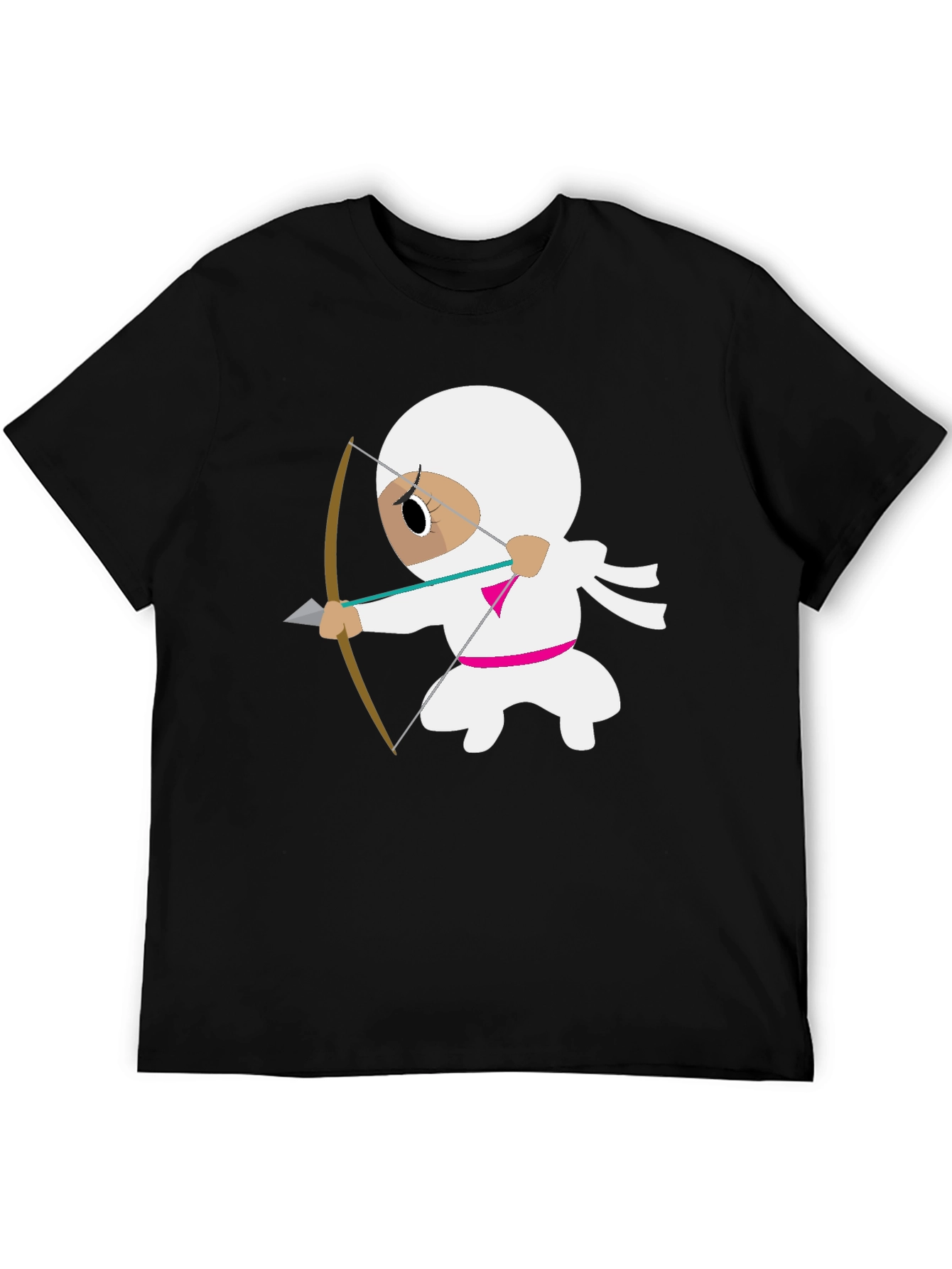 Ninja Archer Graphic Tee - Black Cotton T-Shirt