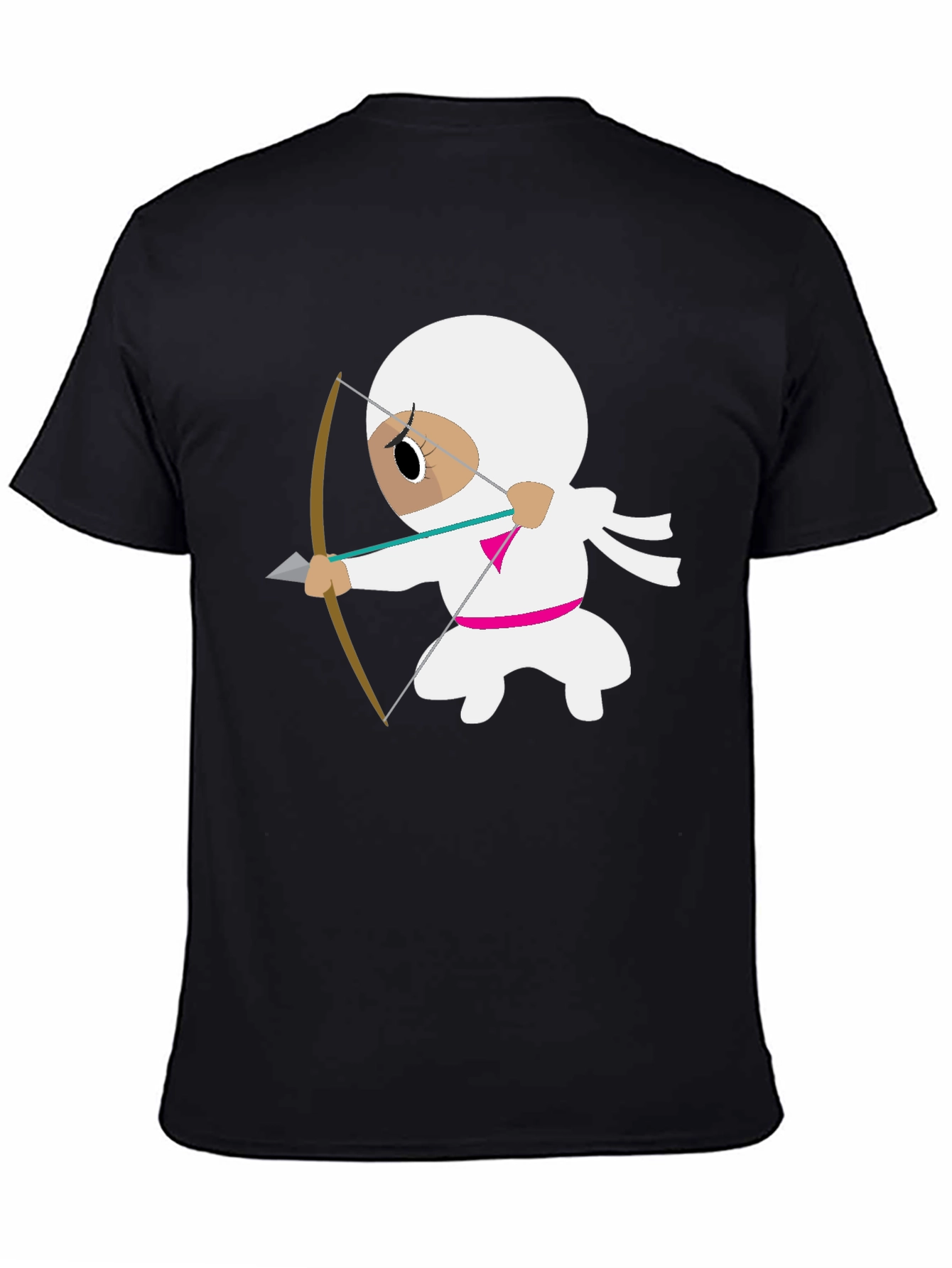 Ninja Archer Graphic Tee - Black Cotton T-Shirt