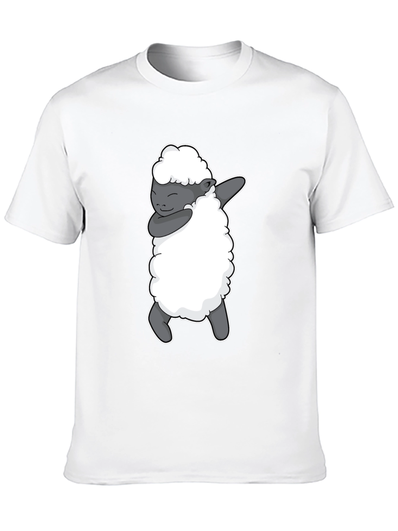 Dabbing Sheep Graphic Tee - Black Cotton T-Shirt