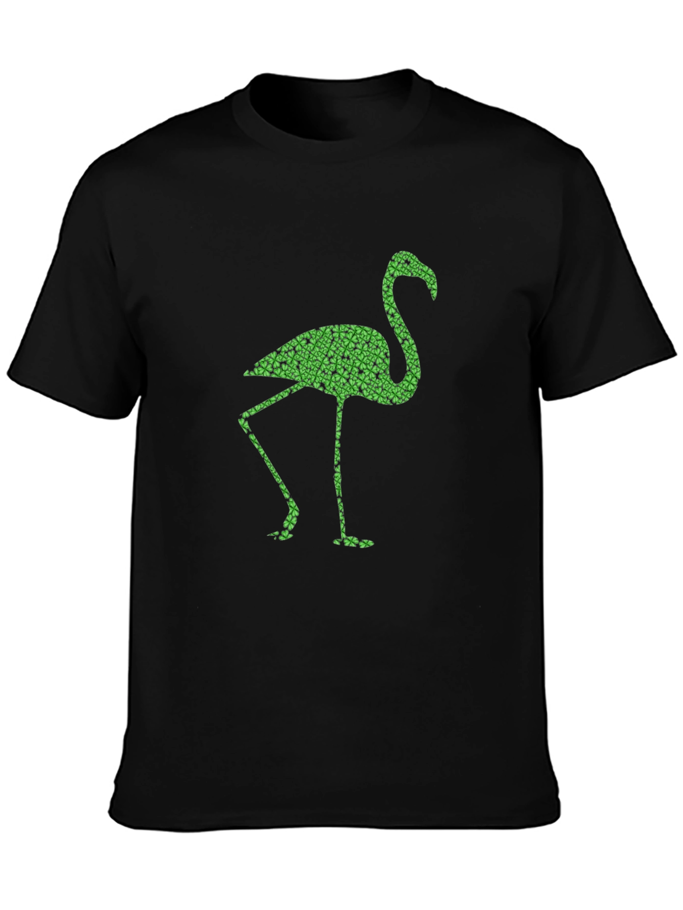 Shamrock Flamingo Black T-Shirt