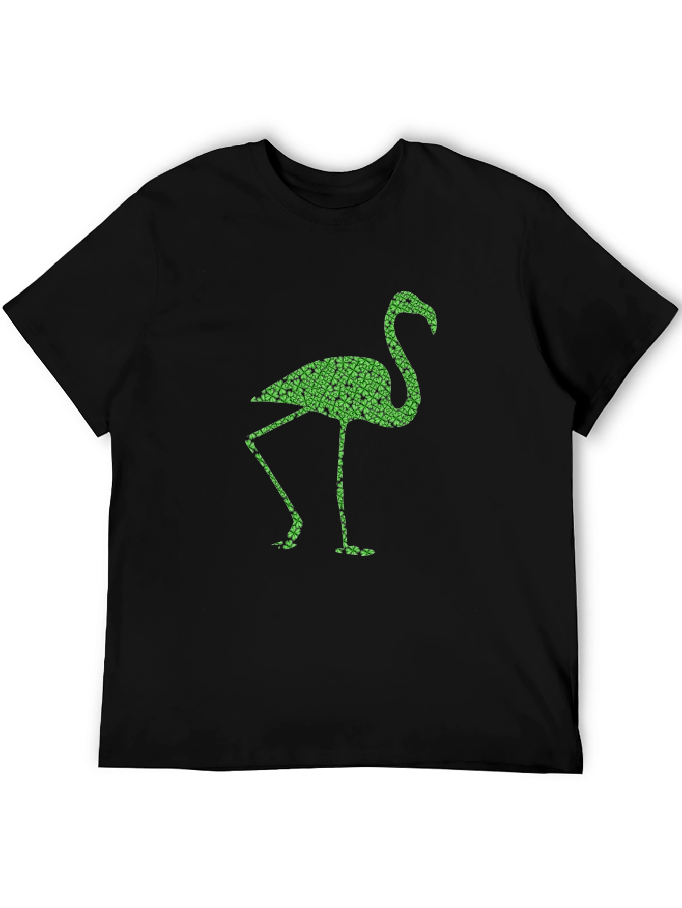 Shamrock Flamingo Black T-Shirt