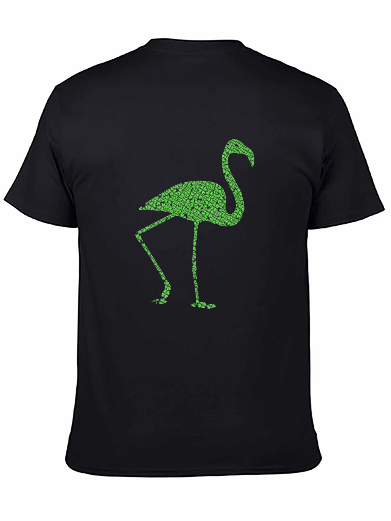 Shamrock Flamingo Black T-Shirt
