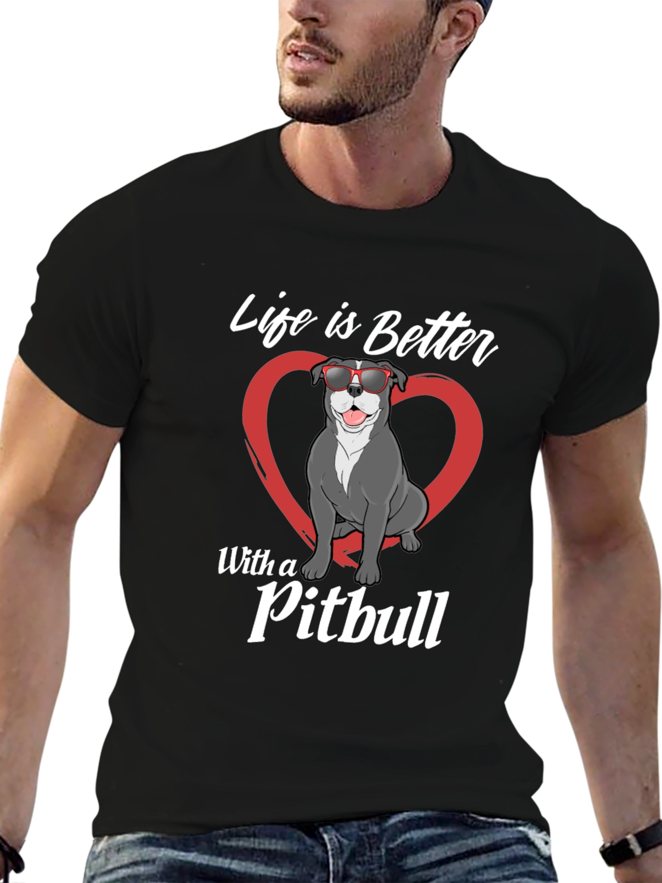 Life is Better with a Pitbull Graphic Tee