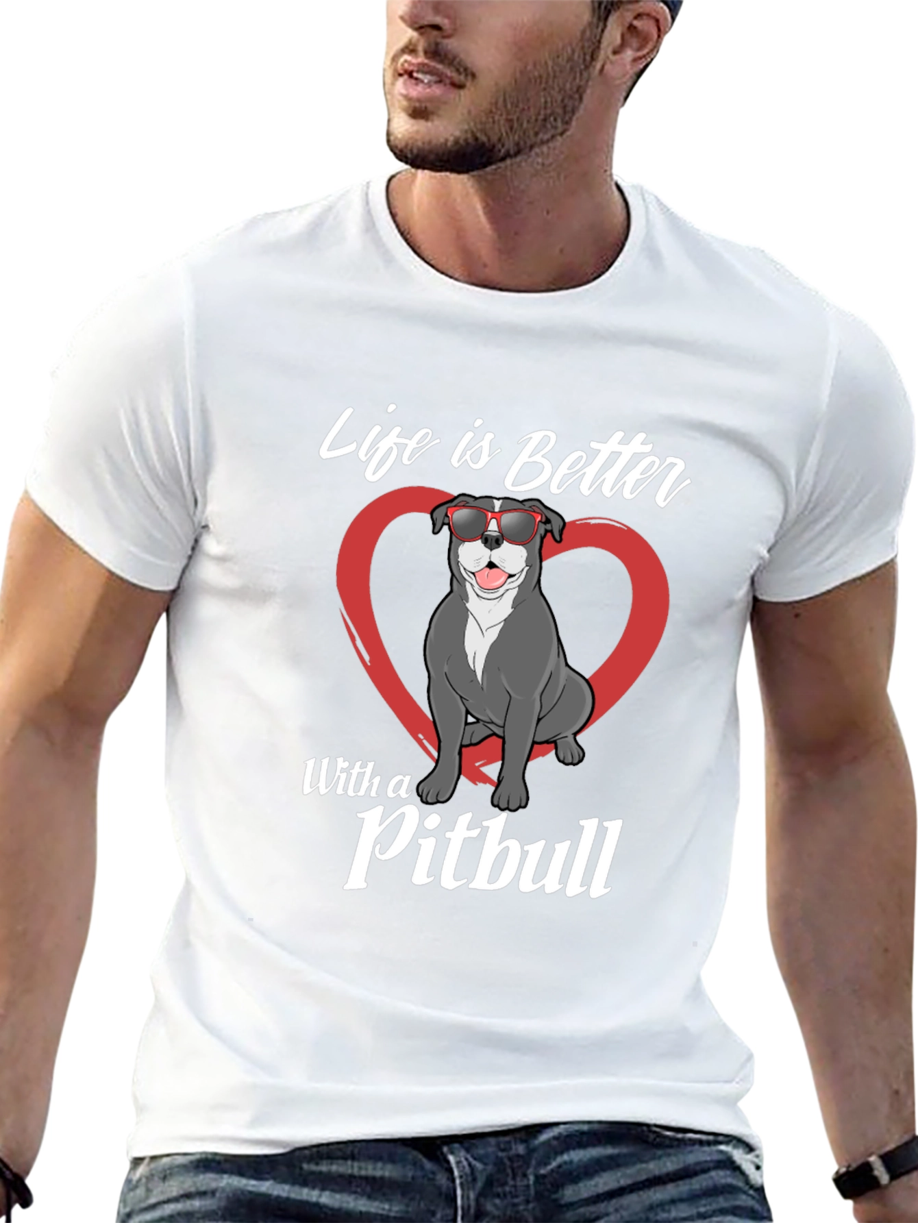 Life is Better with a Pitbull Graphic Tee