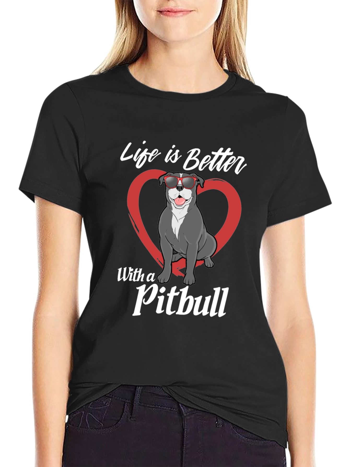 Life is Better with a Pitbull Graphic Tee