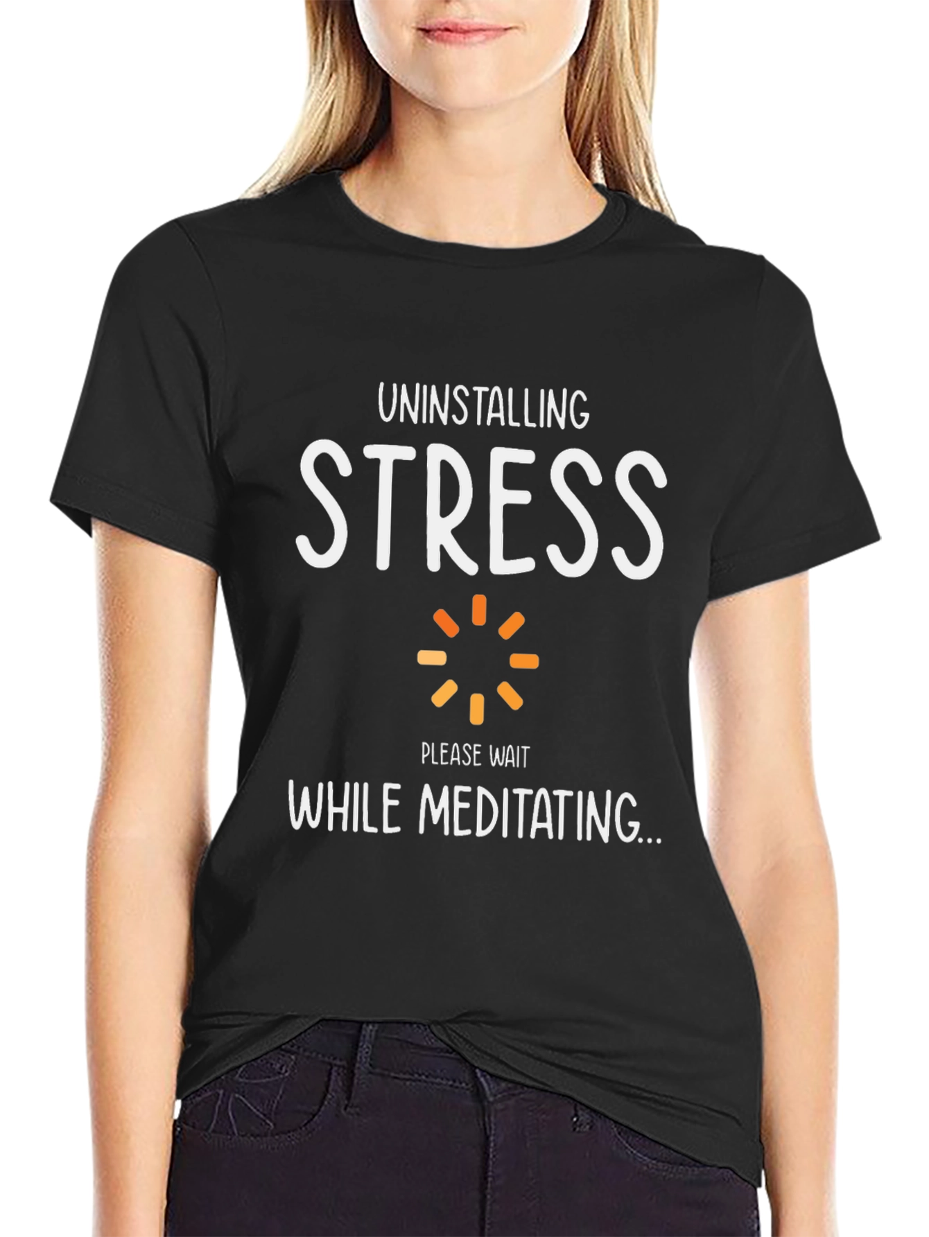 Uninstalling Stress Meditating T-Shirt