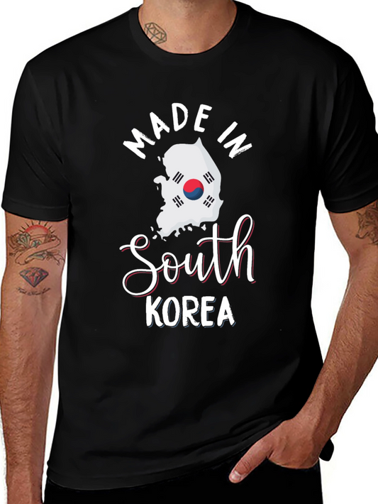 Made In South Korea T-Shirt - Black Graphic Tee