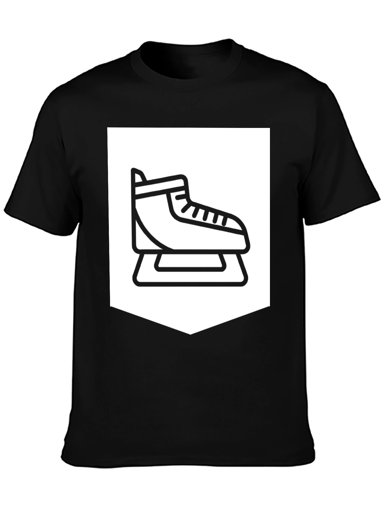 Ice Skate Graphic Tee - Black Casual Shirt