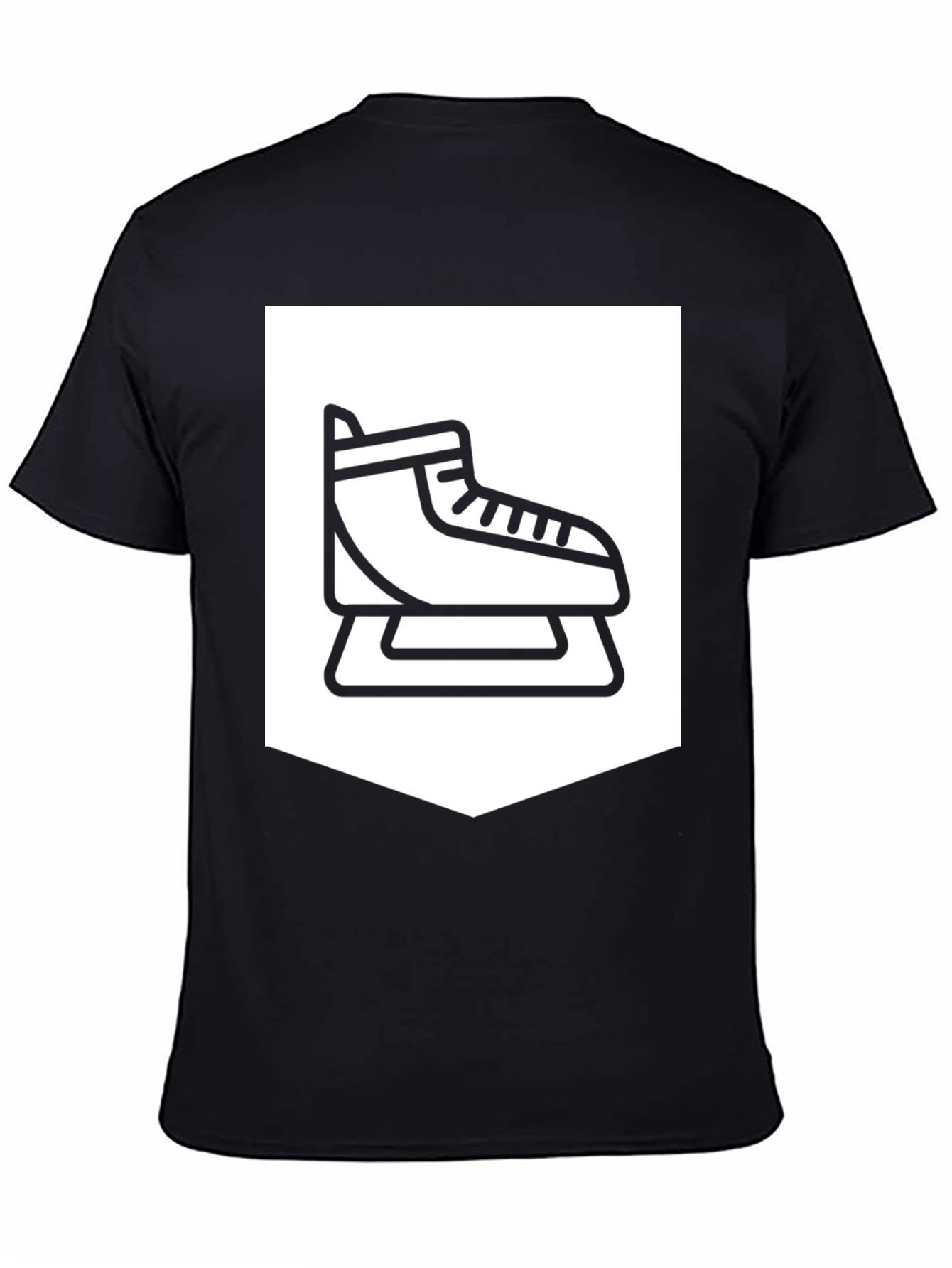 Ice Skate Graphic Tee - Black Casual Shirt