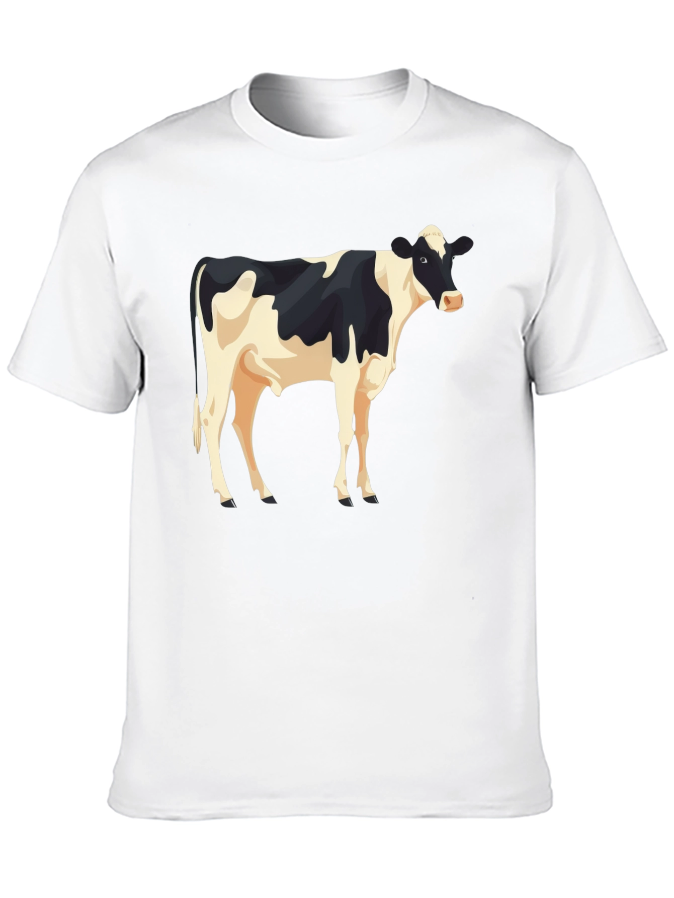 Cow Graphic Print Black T-Shirt