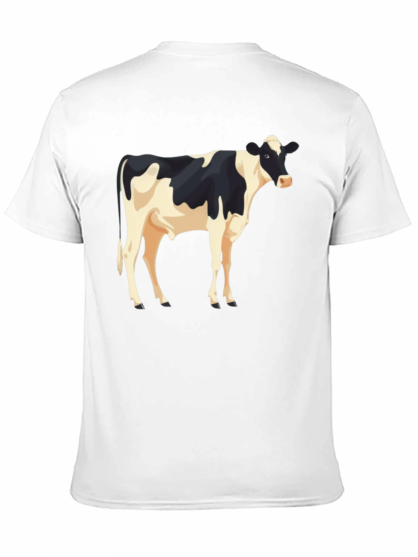 Cow Graphic Print Black T-Shirt