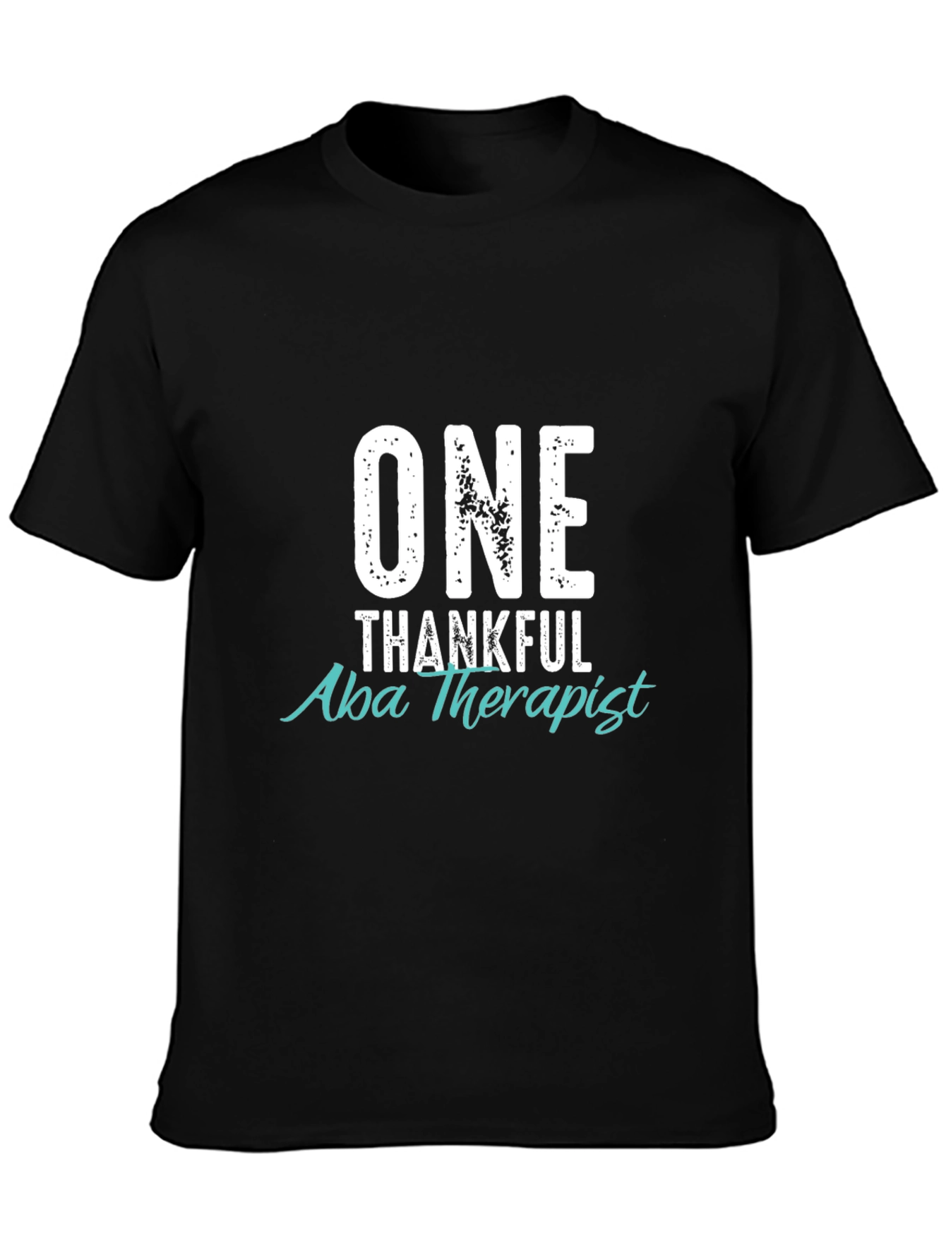 One Thankful Aba Therapist Black T-Shirt