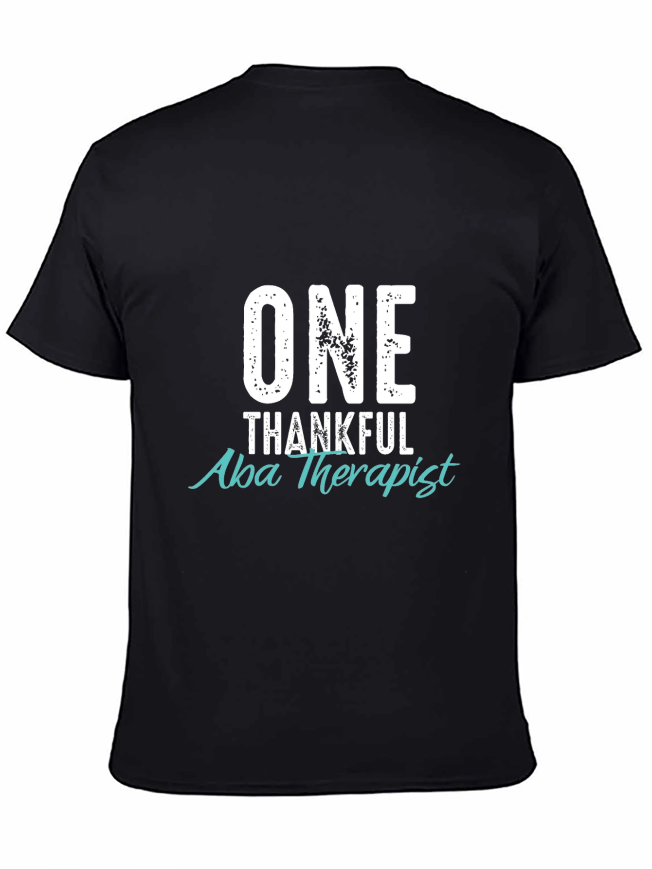 One Thankful Aba Therapist Black T-Shirt