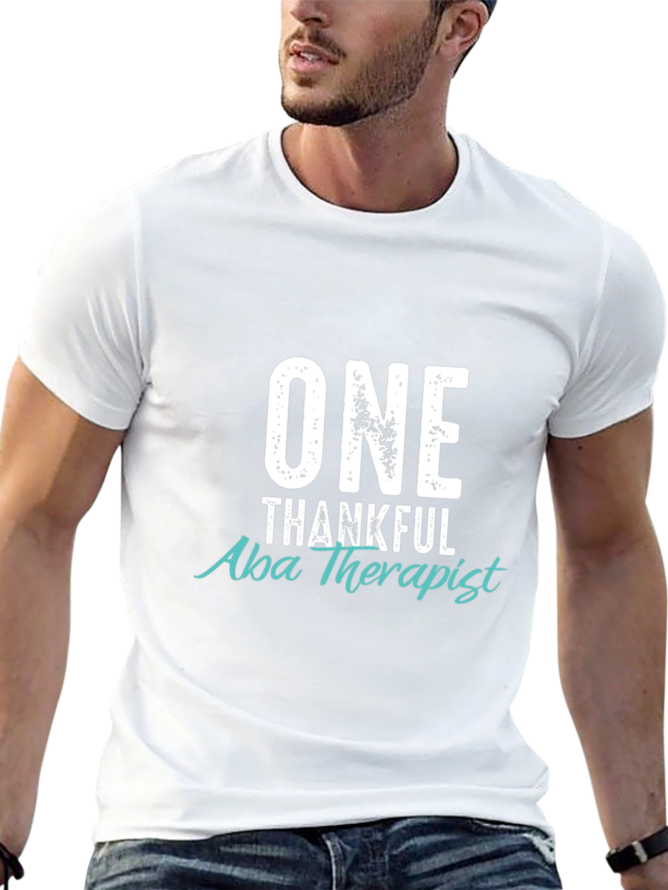 One Thankful Aba Therapist Black T-Shirt